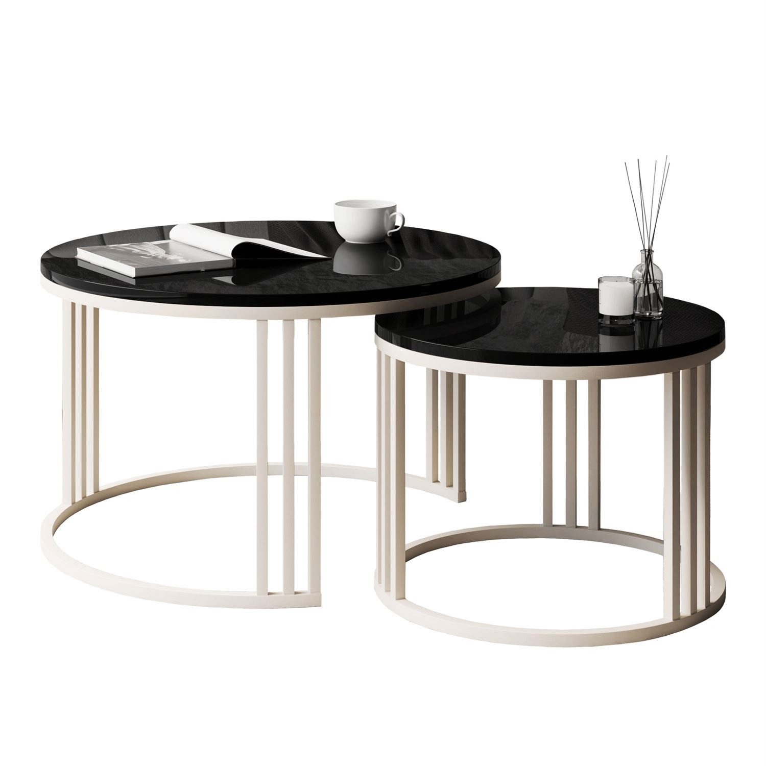 Lookway Couchtisch LORI 2in1 HOCHGLANZ, runder günstig online kaufen