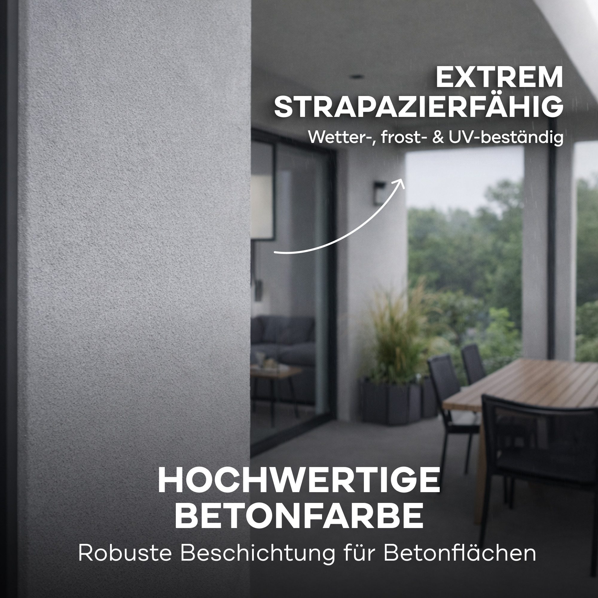 plid Acryl-Flüssigkunststoff Betonfarbe Bodenbeschichtung Bodenfarbe Sockelfarbe Flüssigkunstoff, Schnelltrocknend – Bild 2 von 5