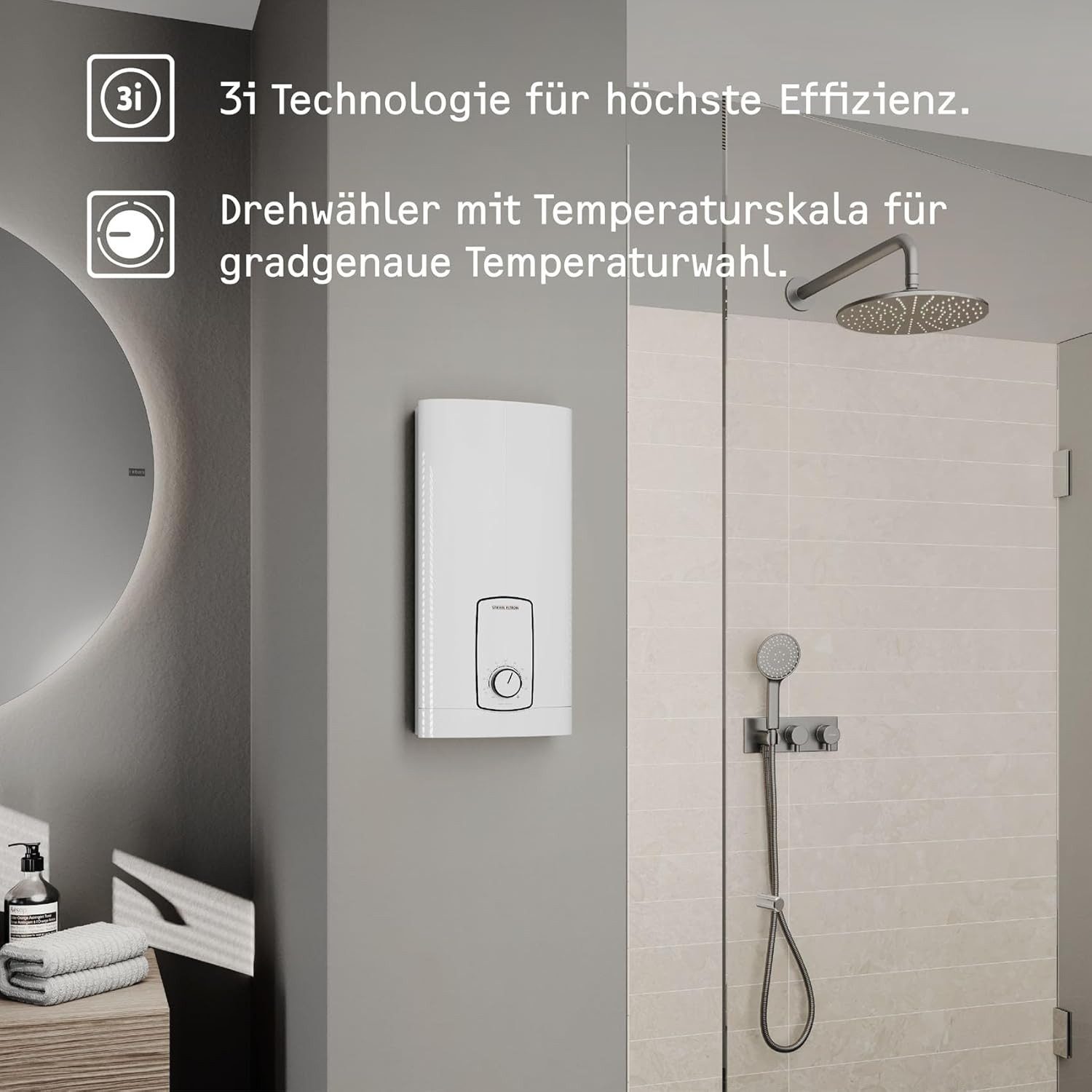 STIEBEL ELTRON Komfort-Durchlauferhitzer Durchlauferhitzer DHB 18/21/24 ST Trend – Energiesparender – Bild 3 von 5