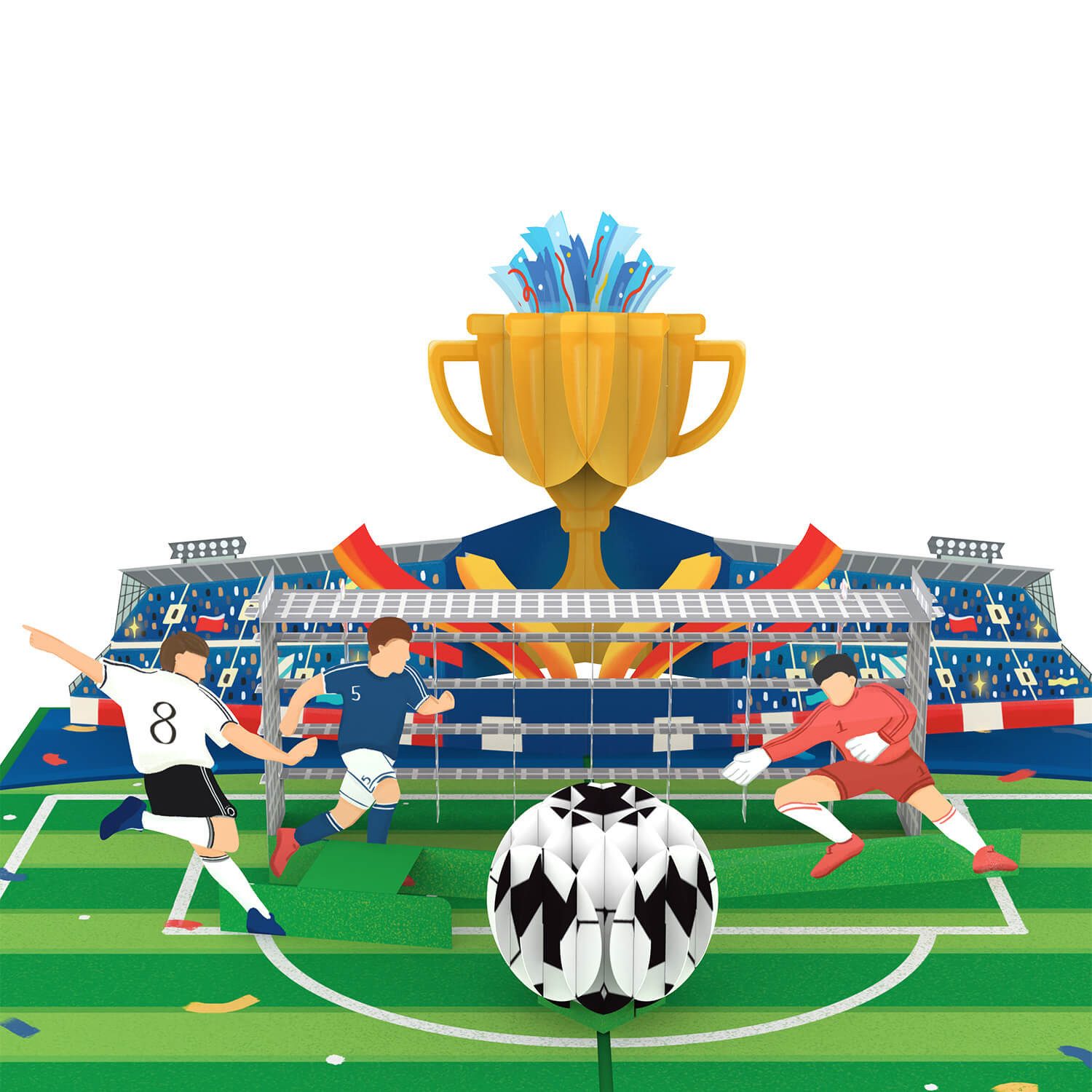 papercrush Geburtstagskarte Fußball Champions Pop-Up Karte