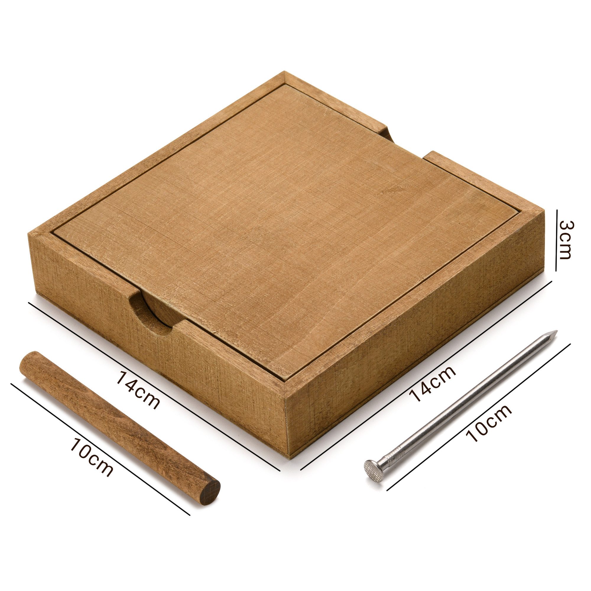 ideen.kollektiv Lernspielzeug intelliGio Nagelrätsel by ideen.kollektiv – Knobelspiel aus Holz, fördert logisches Denken, Konzentration & Geduld
