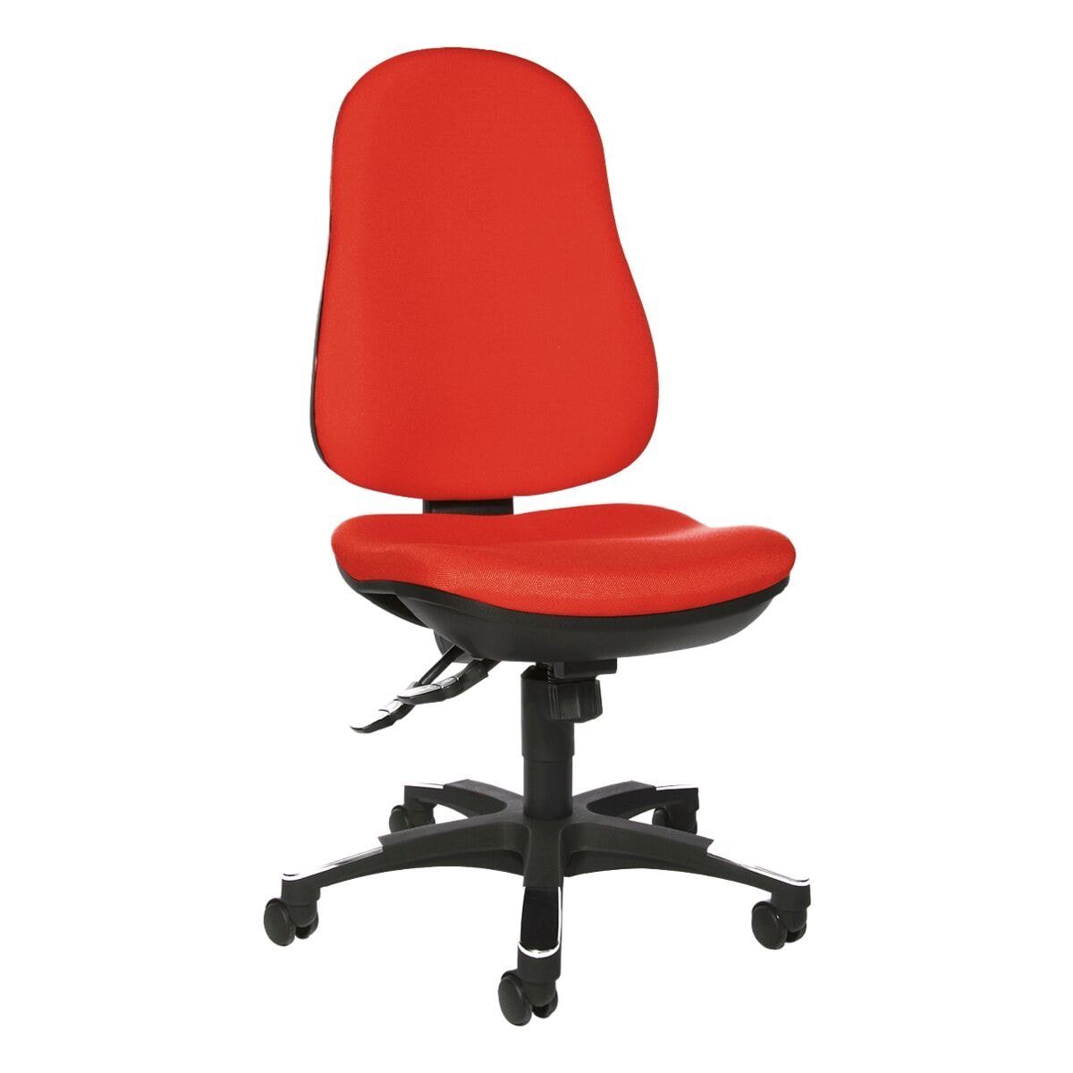 10, TOPSTAR mit Trend rot Schreibtischstuhl Spezial-Bandscheibensitz Armlehnen) und Lendenwirbelstütze, (ohne
