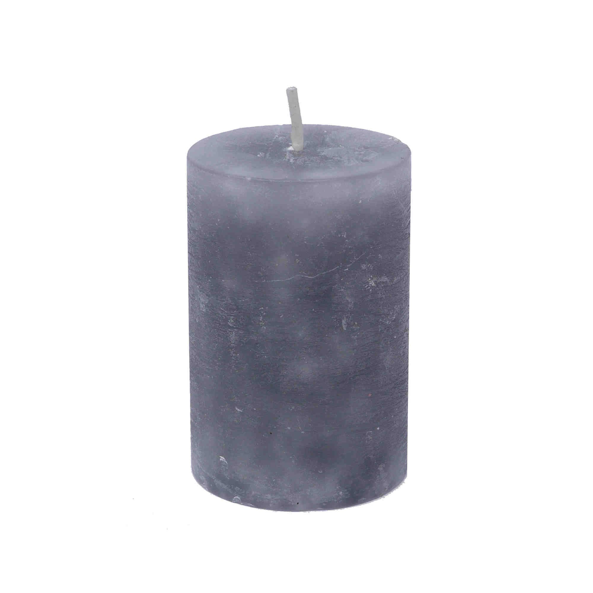 B&S Stumpenkerze Stumpenkerze frostgrau 7,5 x günstig online kaufen