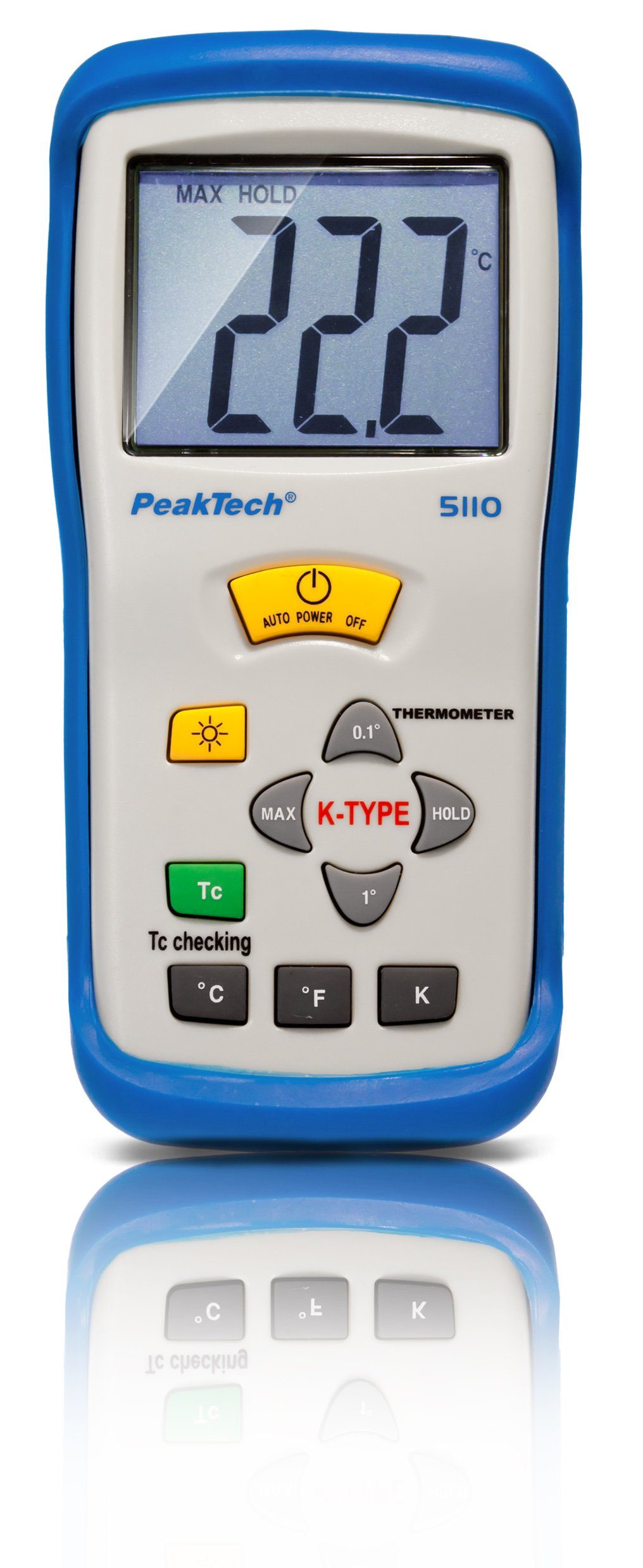 Raumthermometer PeakTech P 5110: Digital-Thermometer -50 bis +1300°C in °C/°F/K