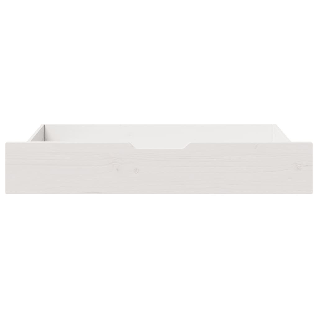vidaXL Bett Bettschubladen 2 Stk. Weiß 95x55x17 cm Massivholz Kiefer (1-tlg)