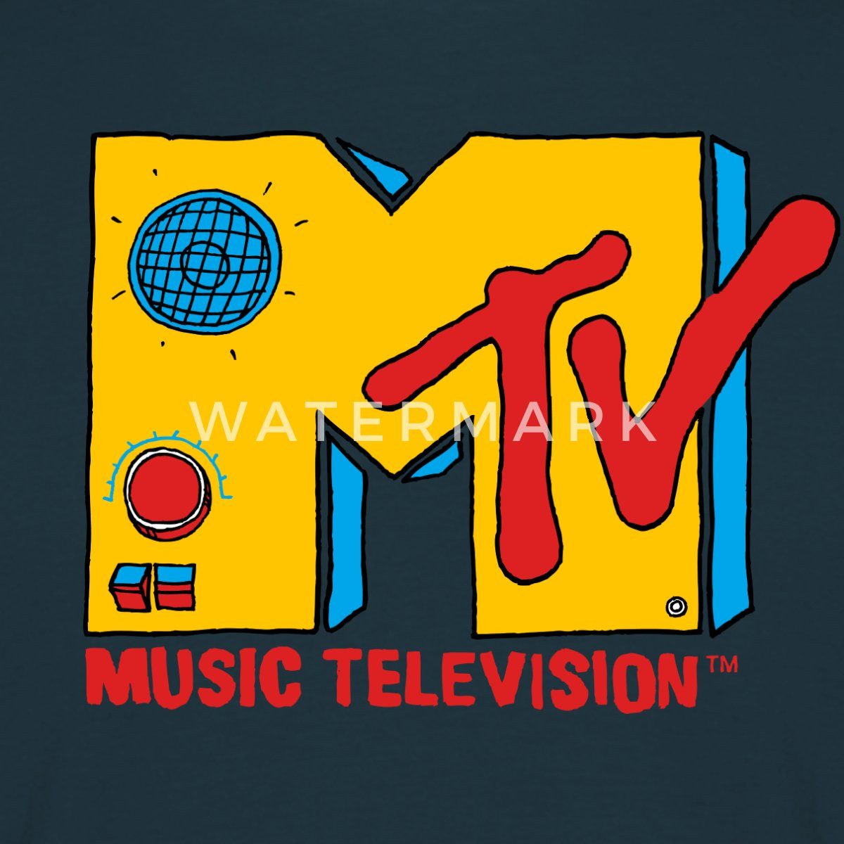 Spreadshirt T-Shirt MTV Music Television Radio-Logo günstig online kaufen