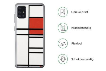 MuchoWow Handyhülle Komposition mit Rot und Weiß - Piet Mondrian, Handyhülle Samsung Galaxy A52 5G, Smartphone-Bumper, Print, Handy
