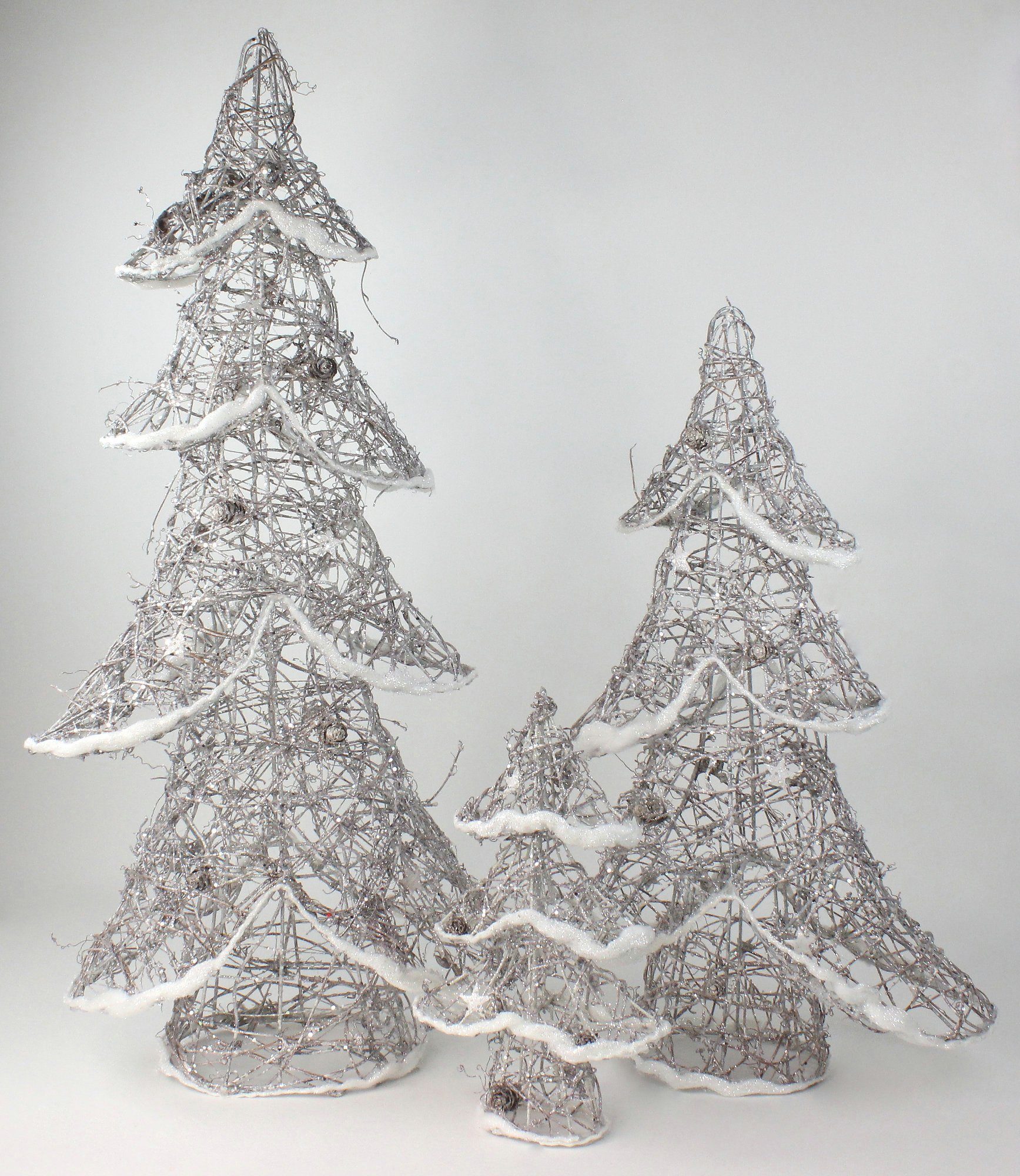 Kunstbaum Glitter-Bäumchen weiß 31 cm von Lucht, Lucht, Höhe 31 cm