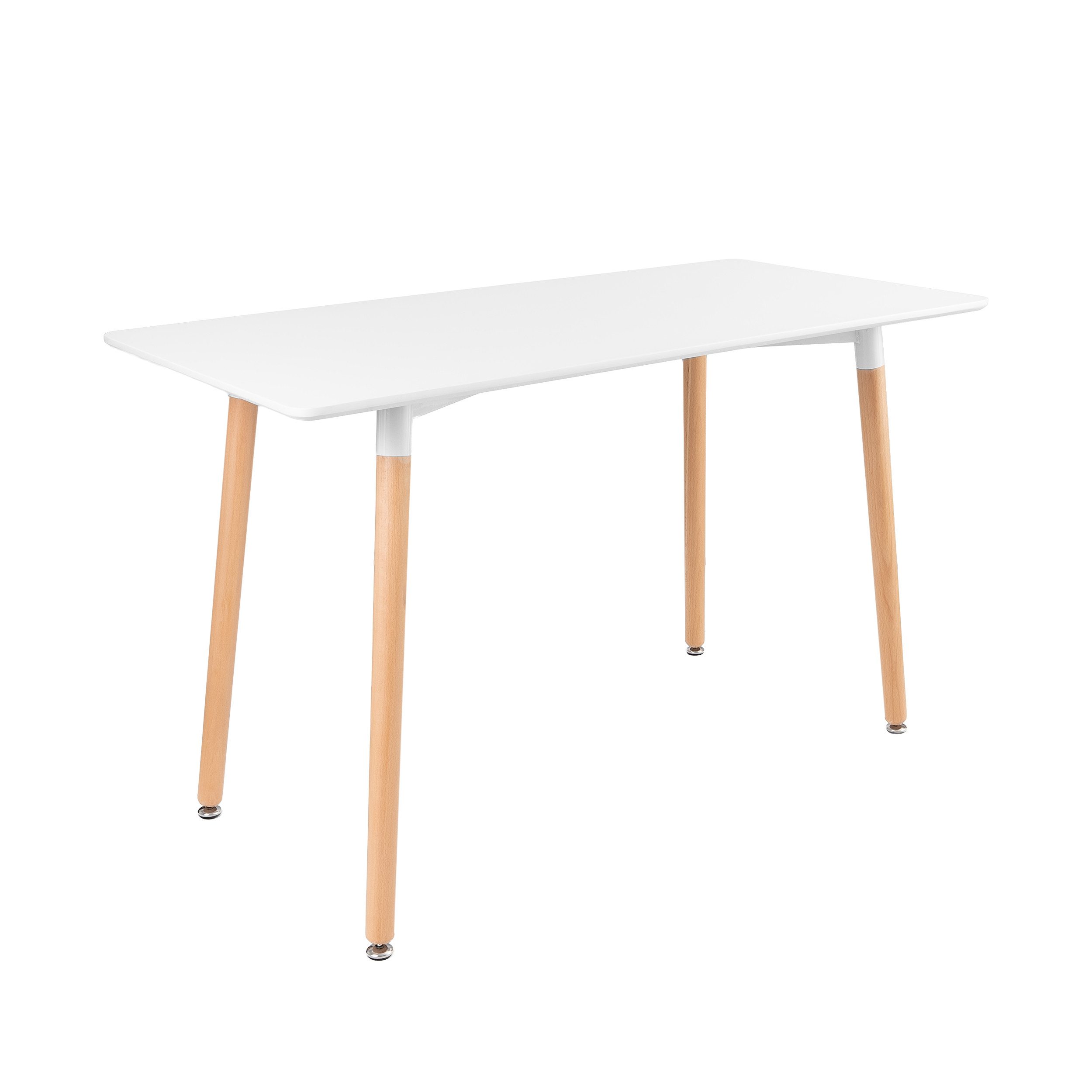 Furnify Esstisch ISLA Tisch 120 × 60 cm Skandinavischer Esszimmertisch (Esstisch), mit Holzbeinen