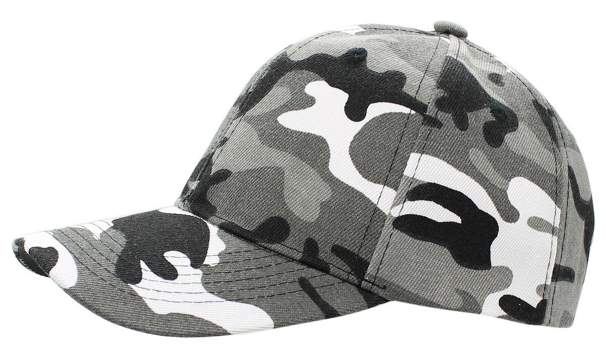 dy_mode Baseball Cap mit Camouflage Muster Army Schirmmütze Damen Belüftungslöcher Kappe Basecap Herren K105-GrauArmy