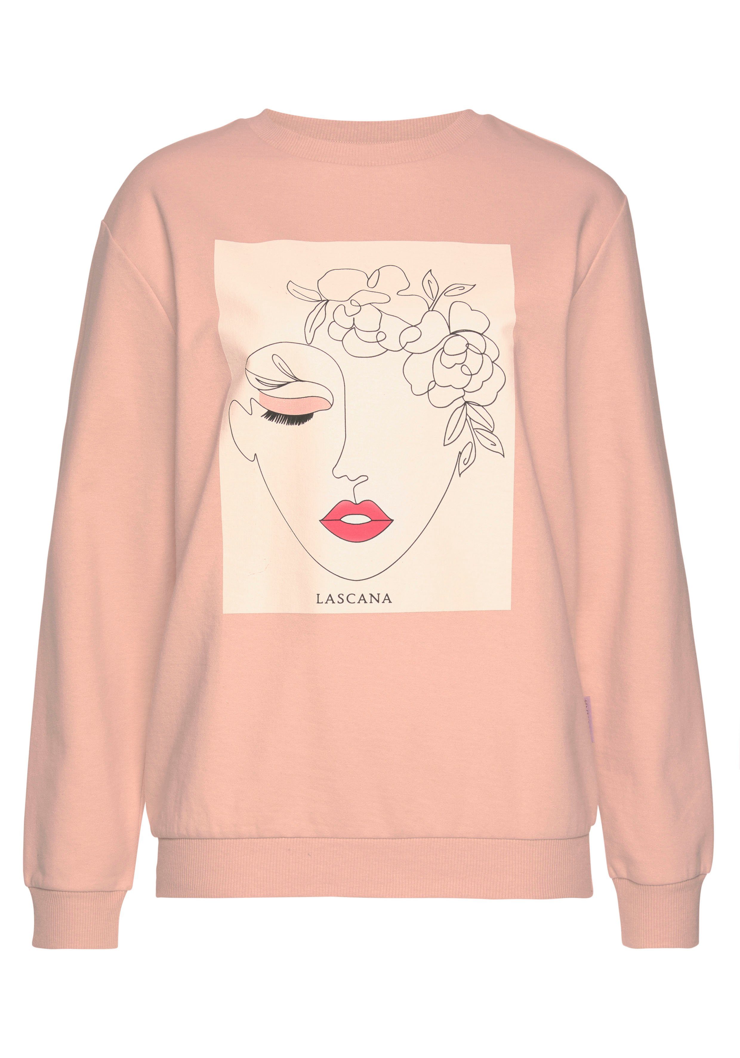 hellorange-hellbeige-hellrosa LASCANA Sweatshirt Loungeanzug