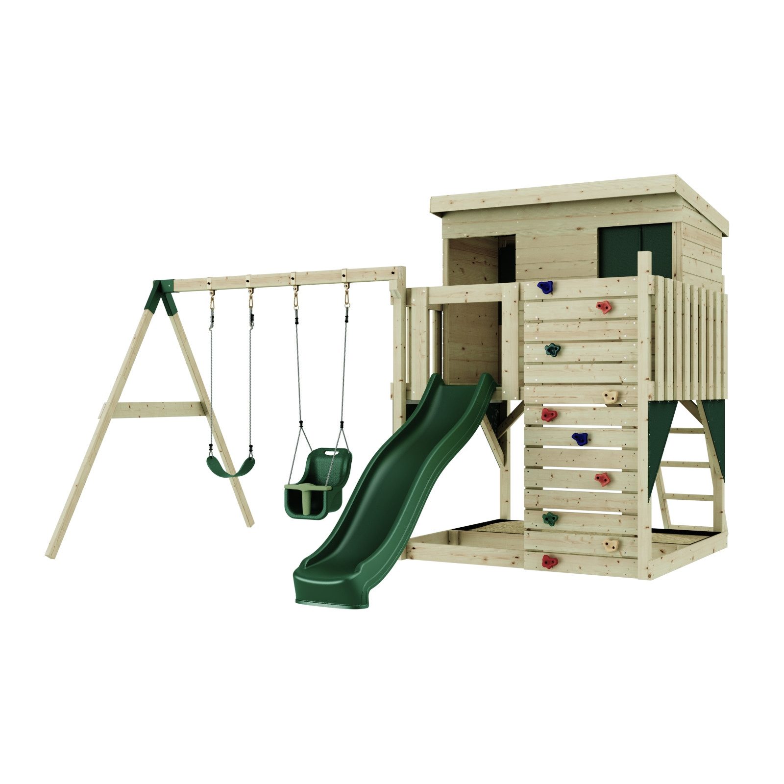 PolarPlay Spielturm Nils, mit Babyschaukel, Eisblau günstig online kaufen