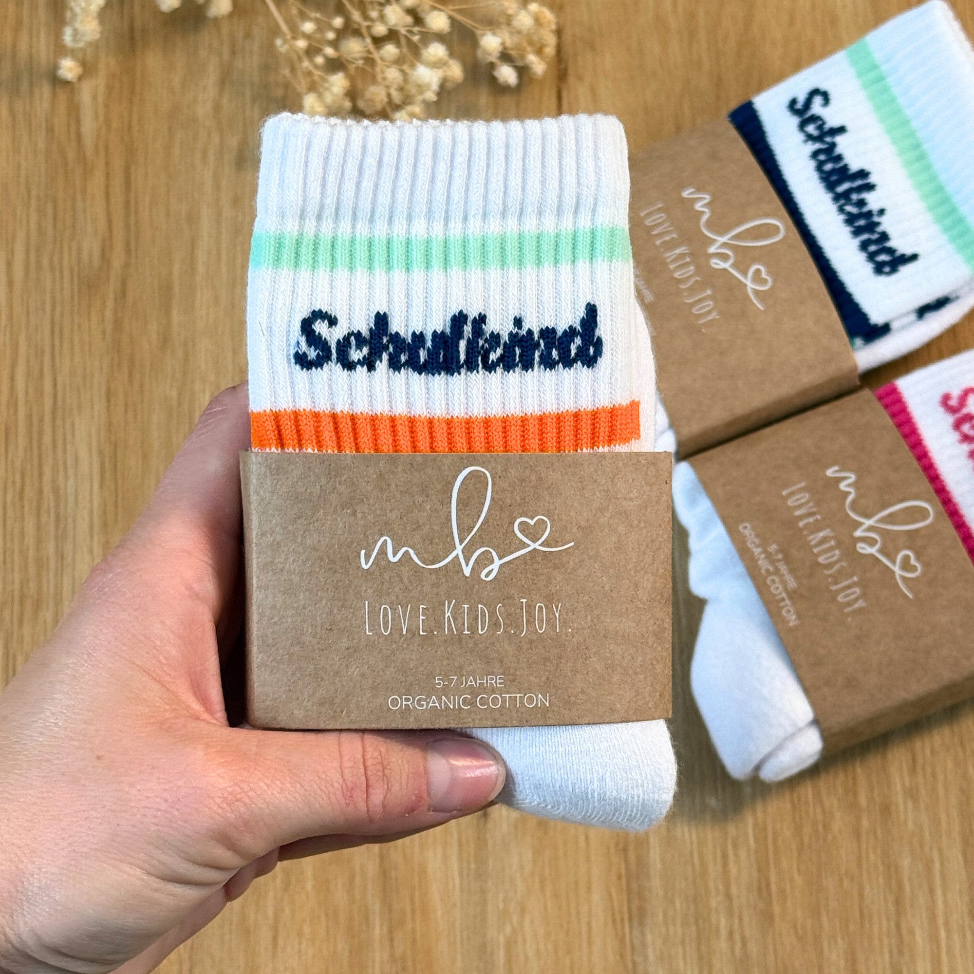 MeinBaby123® Freizeitsocken Schulkind Socken, Geschenk zur Einschulung, Geschenkidee Einschulung,  Outfit Einschulung, Schulkind 2025