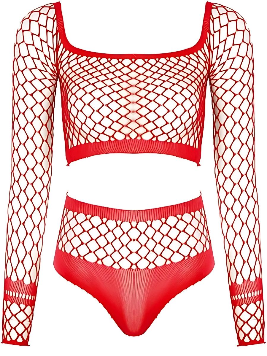 Elegant Love Set: Tanktop Fischnetz-Dessous, Sexy günstig online kaufen