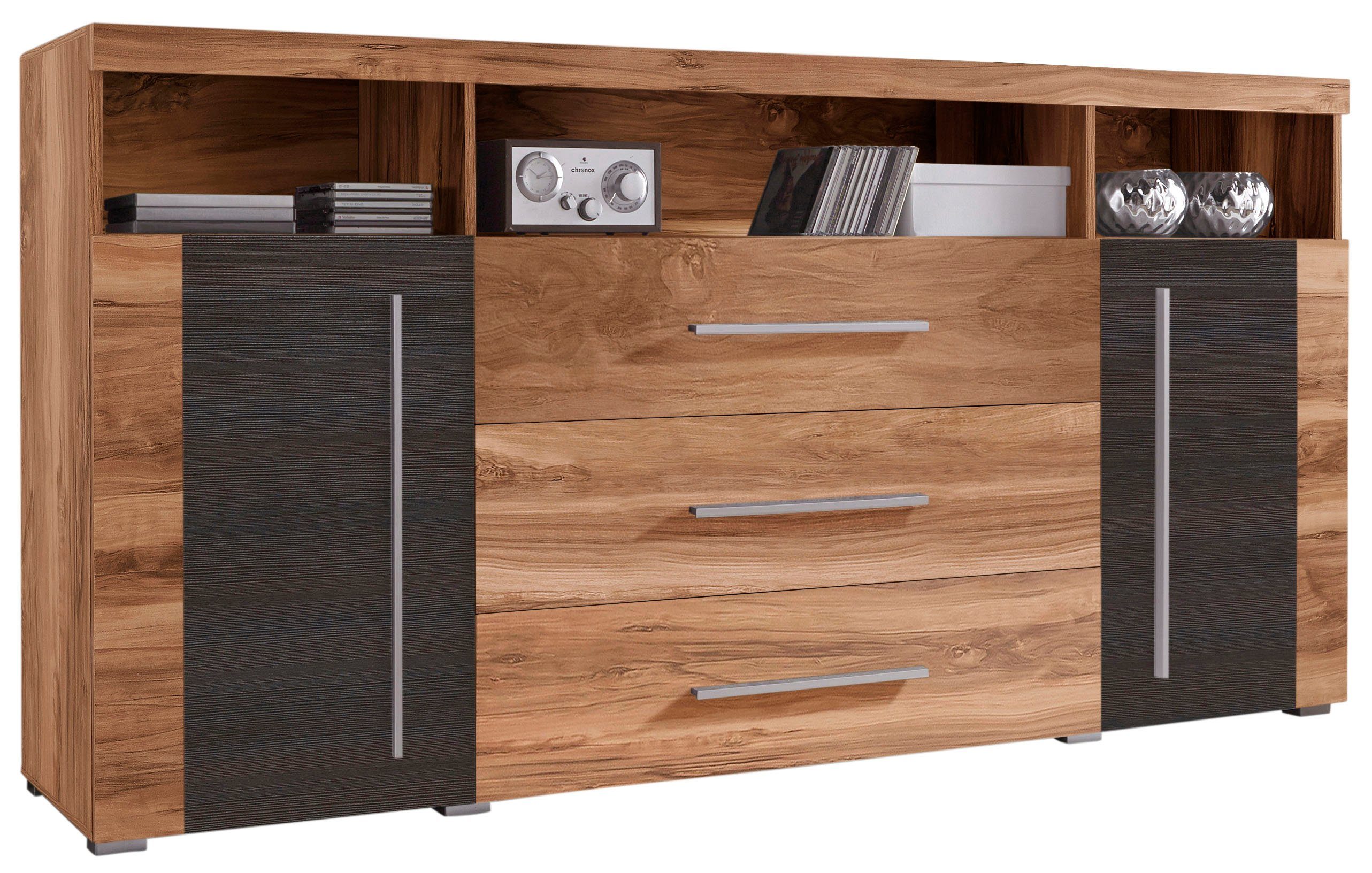 INOSIGN Sideboard Roger,Breite 182cm, stilvolle Schrank, 2 Holztüren 3 Schu günstig online kaufen