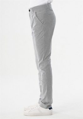 ORGANICATION Chinohose Men's Slim Fit Pants in Shadow/Off White