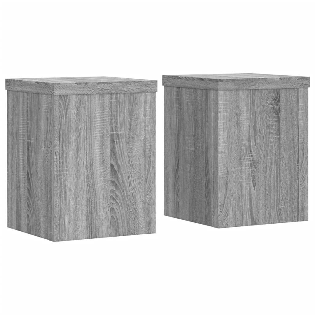 vidaXL Blumenständer Pflanzenständer 2 Stk. Grau günstig online kaufen