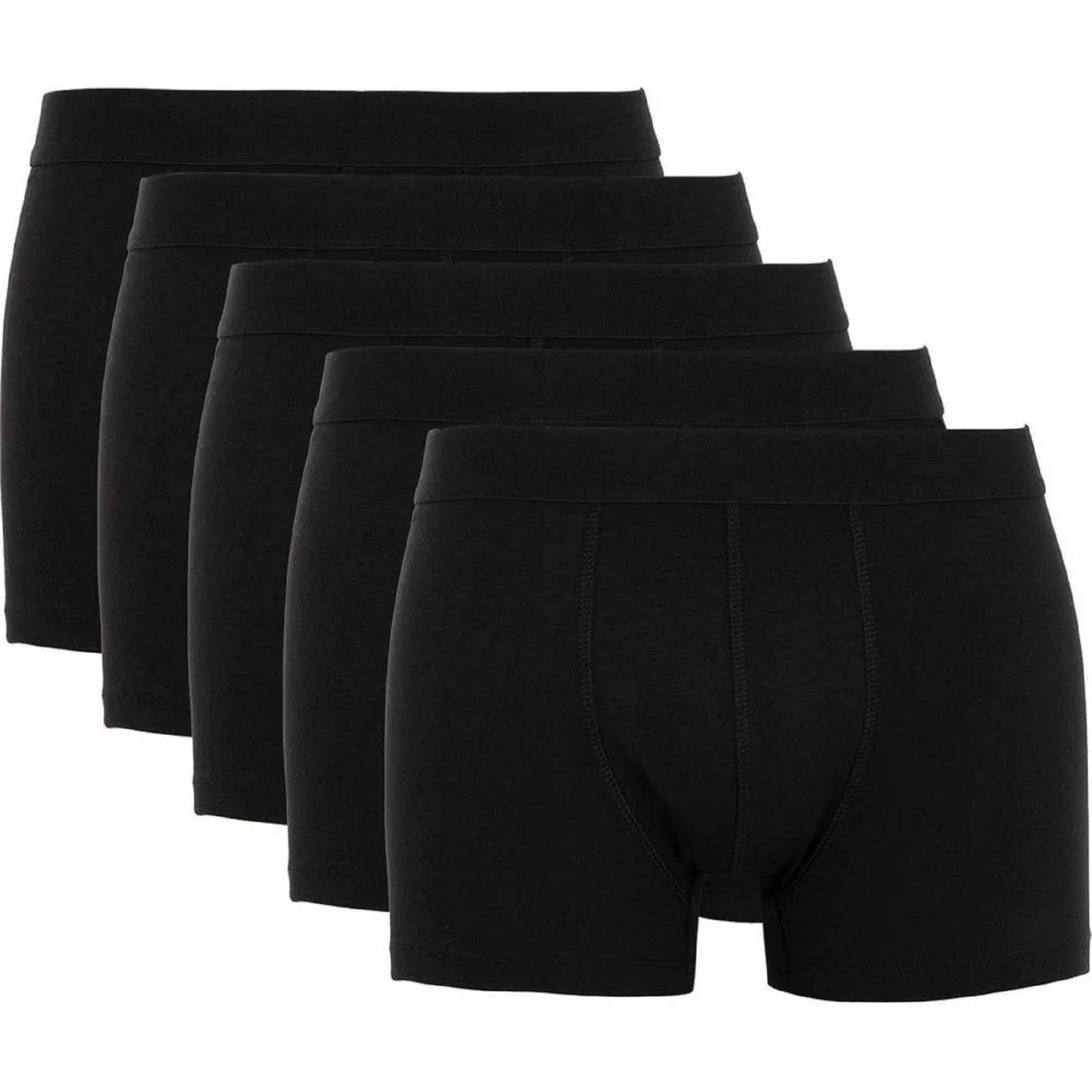 DDOnlineShop Boxershorts Herren 5er Pack – Baumwolle unterhose herren langes bein Schwarz (Spar-Set, 5-St., 5er-Pack) Premium Qualität A1125 – Bild 5 von 5