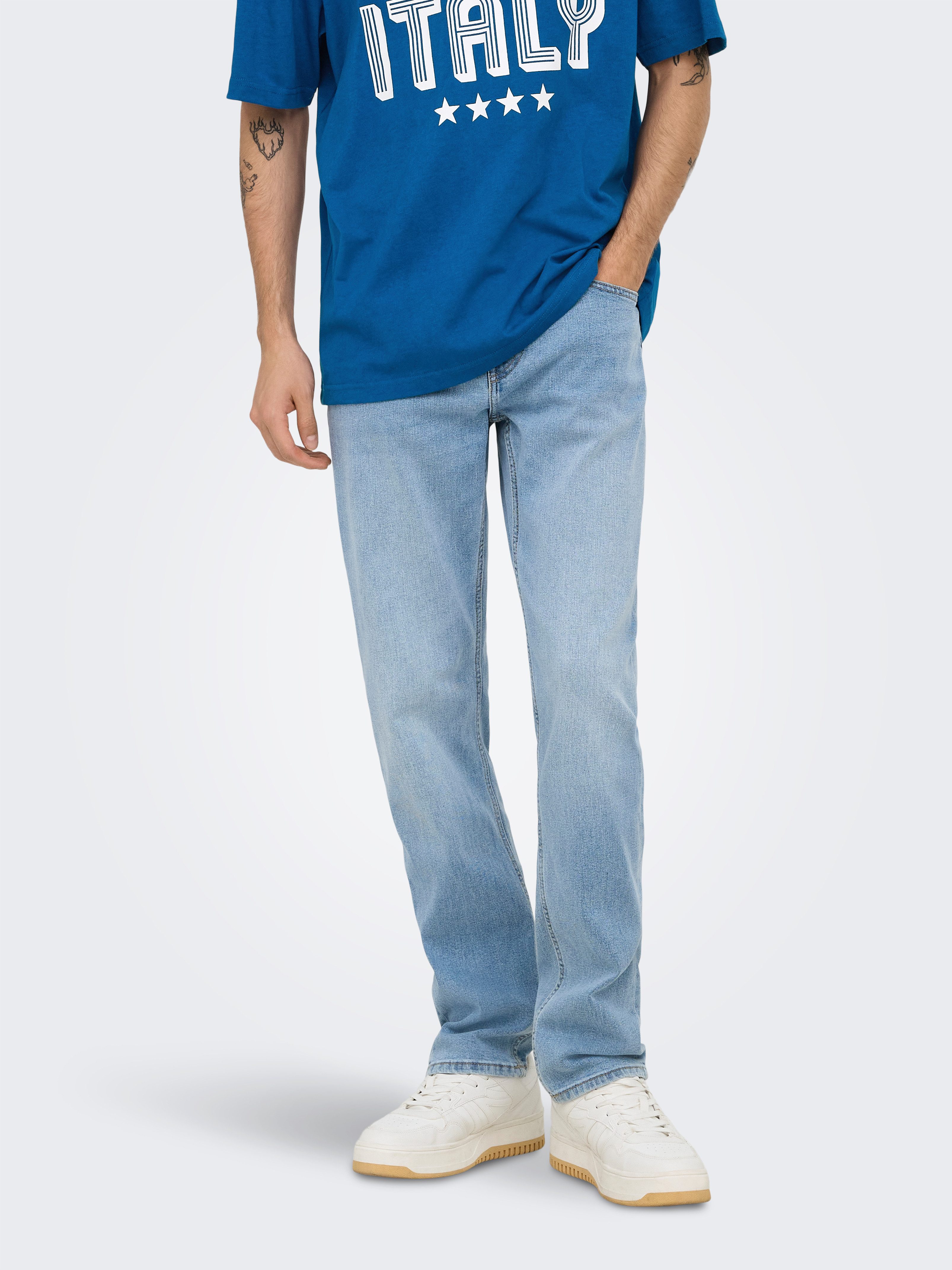 ONLY & SONS Regular-fit-Jeans ONSWEFT REG 7900 EY BOX JEANS NOOS Baumwollmischung, regular fit – Bild 2 von 5