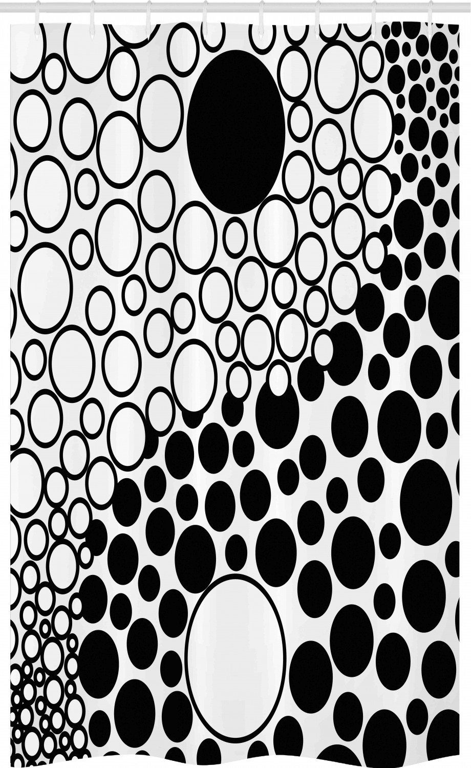 Abakuhaus Duschvorhang »Badezimmer Deko Set aus Stoff mit Haken« Breite 120  cm, Höhe 180 cm, Yin-Yang Abstrakte Retro Dots online kaufen | OTTO
