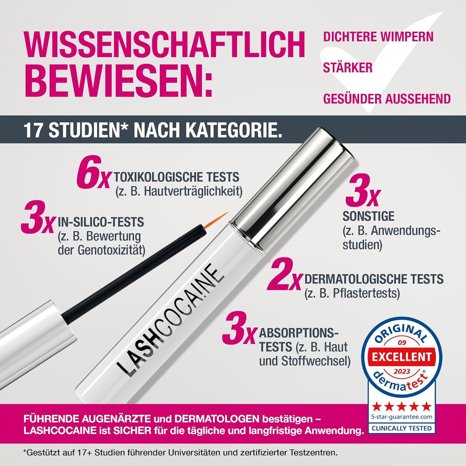 Svenja Walberg Wimpernserum LASHCOCA!NE PROFI Das virale Original für lange & volle Wimpern, veganer -Booster MADE in Germany, Testsieger für Wimpernverlängerung, für schnelles Wachstum & lange Wimpern