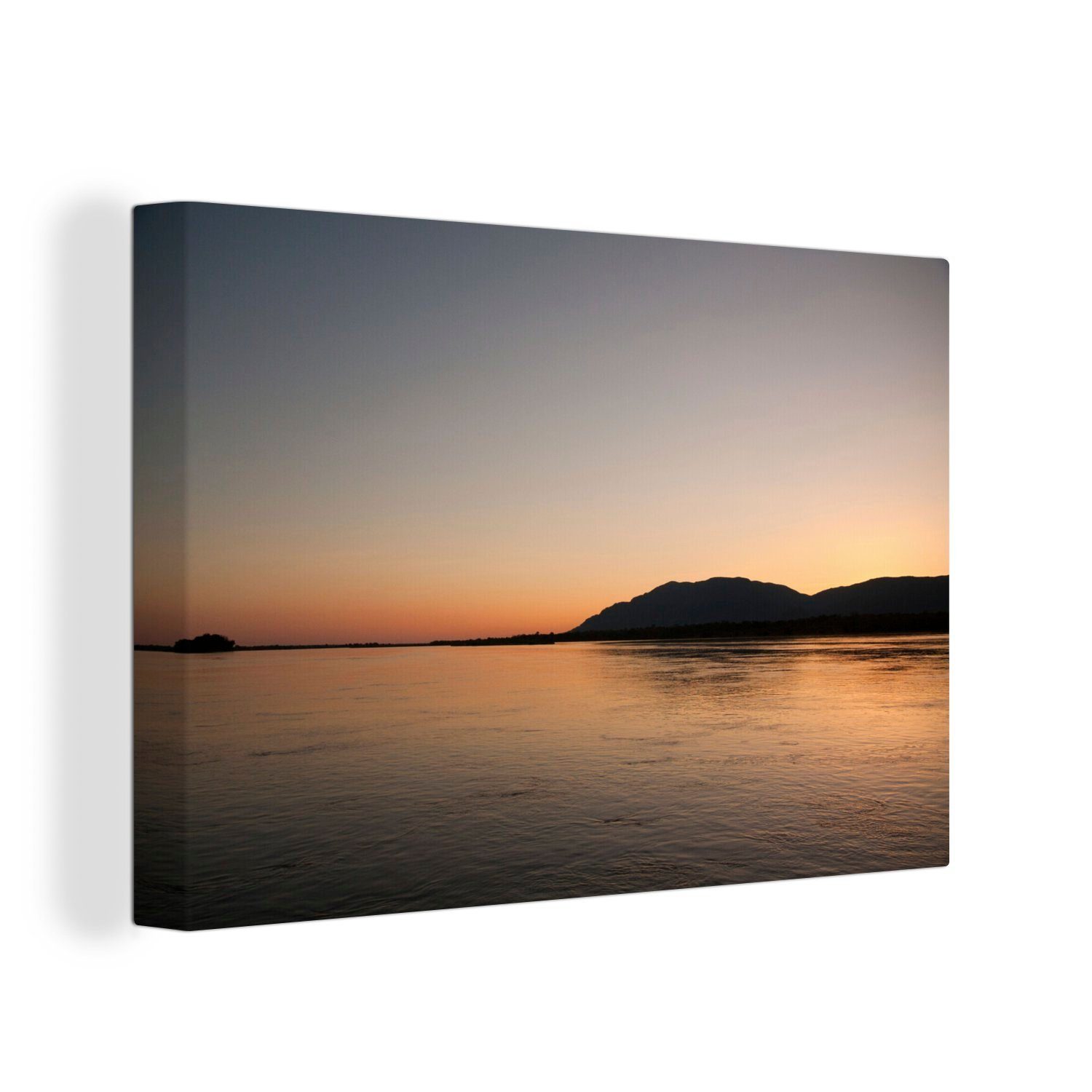 OneMillionCanvasses® Leinwandbild Schöner Horizont im Lower Zambezi National Park, (1 St), Wandbild Leinwandbilder, Aufhängefertig, Wanddeko, 30x20 cm