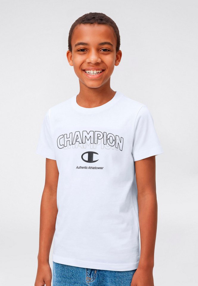 Champion T-Shirt Graphic T-Shirt für Kinder, sportlicher Stil, Kurzarm, Rundhalsausschnitt