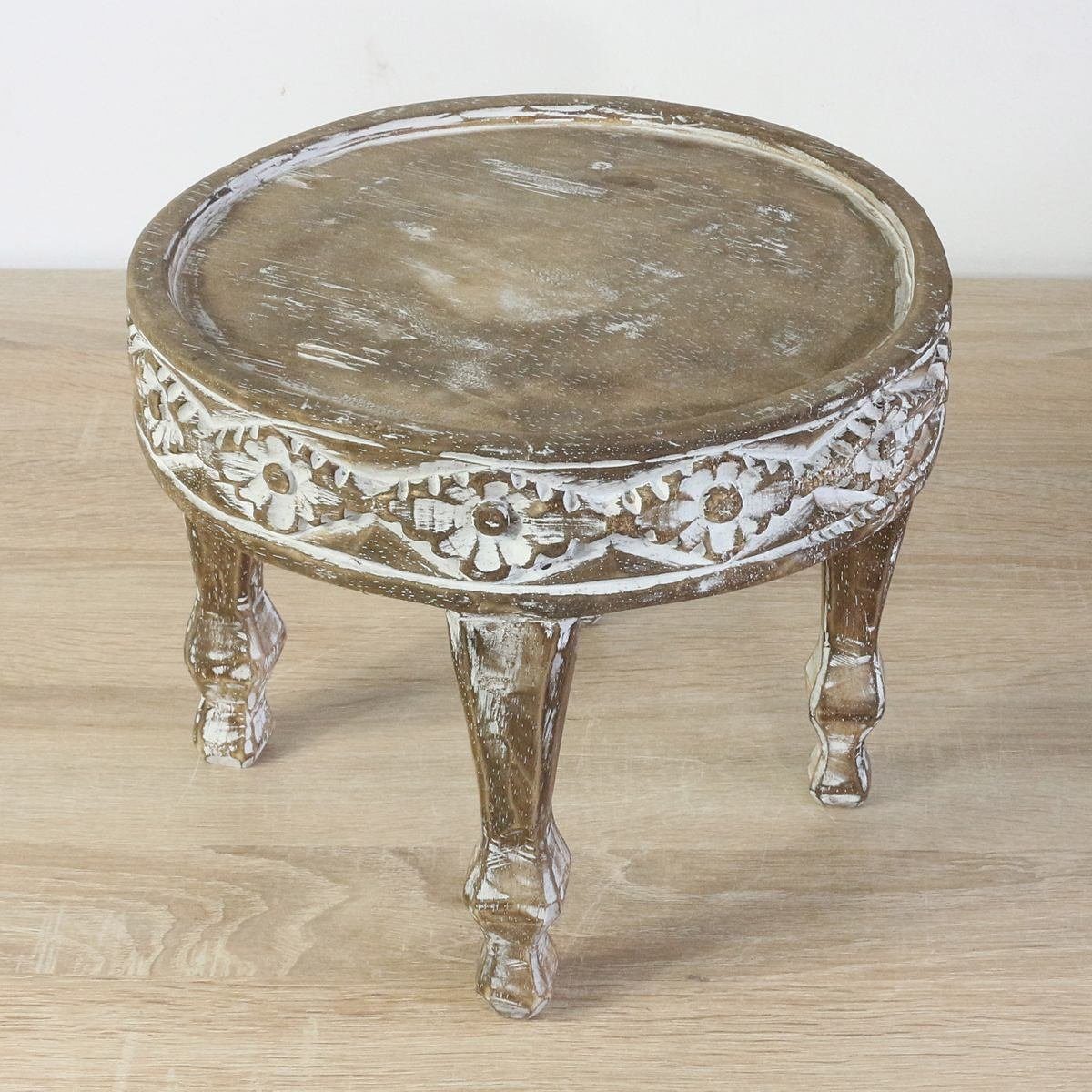 Oriental Galerie Blumenhocker kleiner Blumentisch Rundhocker günstig online kaufen
