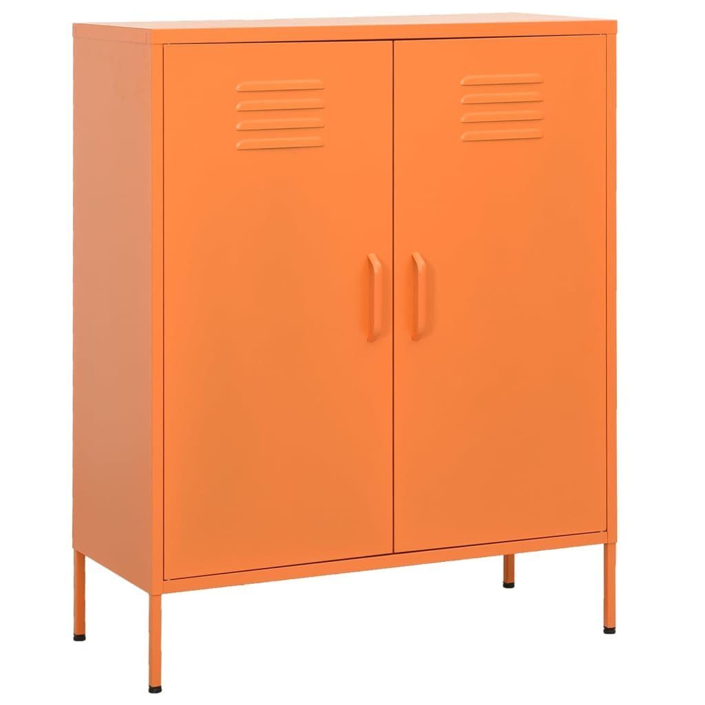 Fächerschrank vidaXL Lagerschrank Stahl 80x35x101,5 (1-St) Orange cm