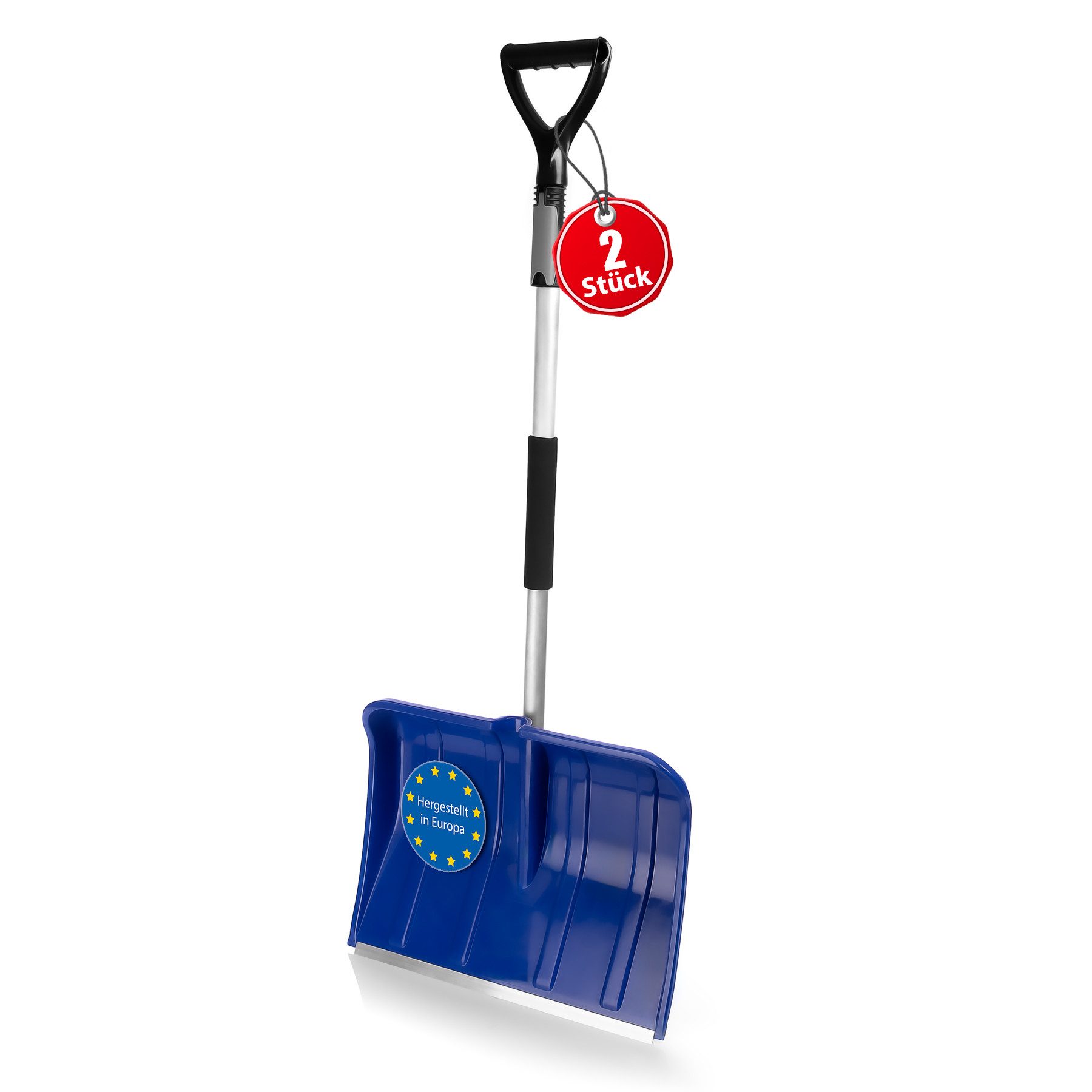 BigDean Schneeschieber 2 Stück Schneeschaufel mit Teleskopgriff Made in Eur günstig online kaufen