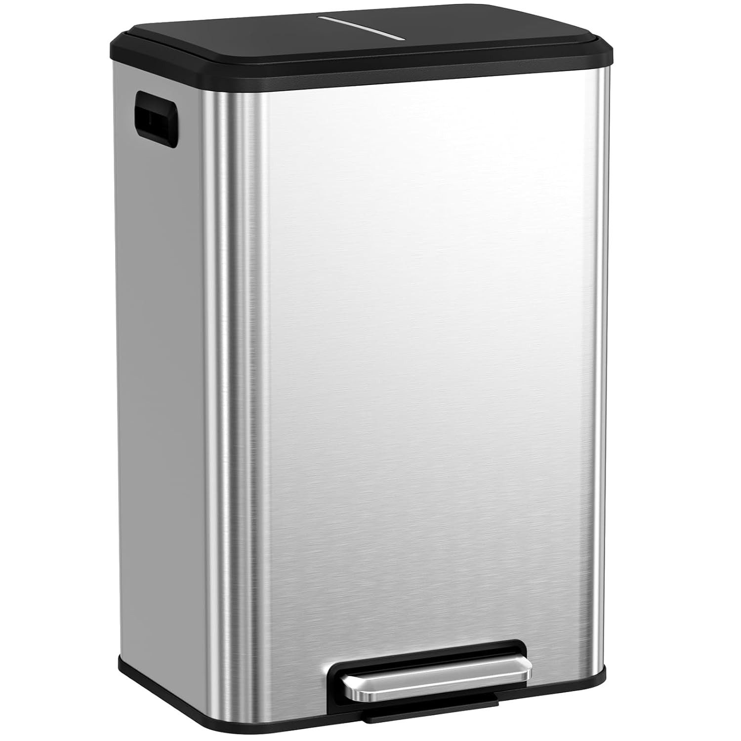 TLGREEN Mülleimer 2 fach 2x 20L,Tretmülleimer mit Inneneimer, Deckel Softclose,für Büro, Großfamilie