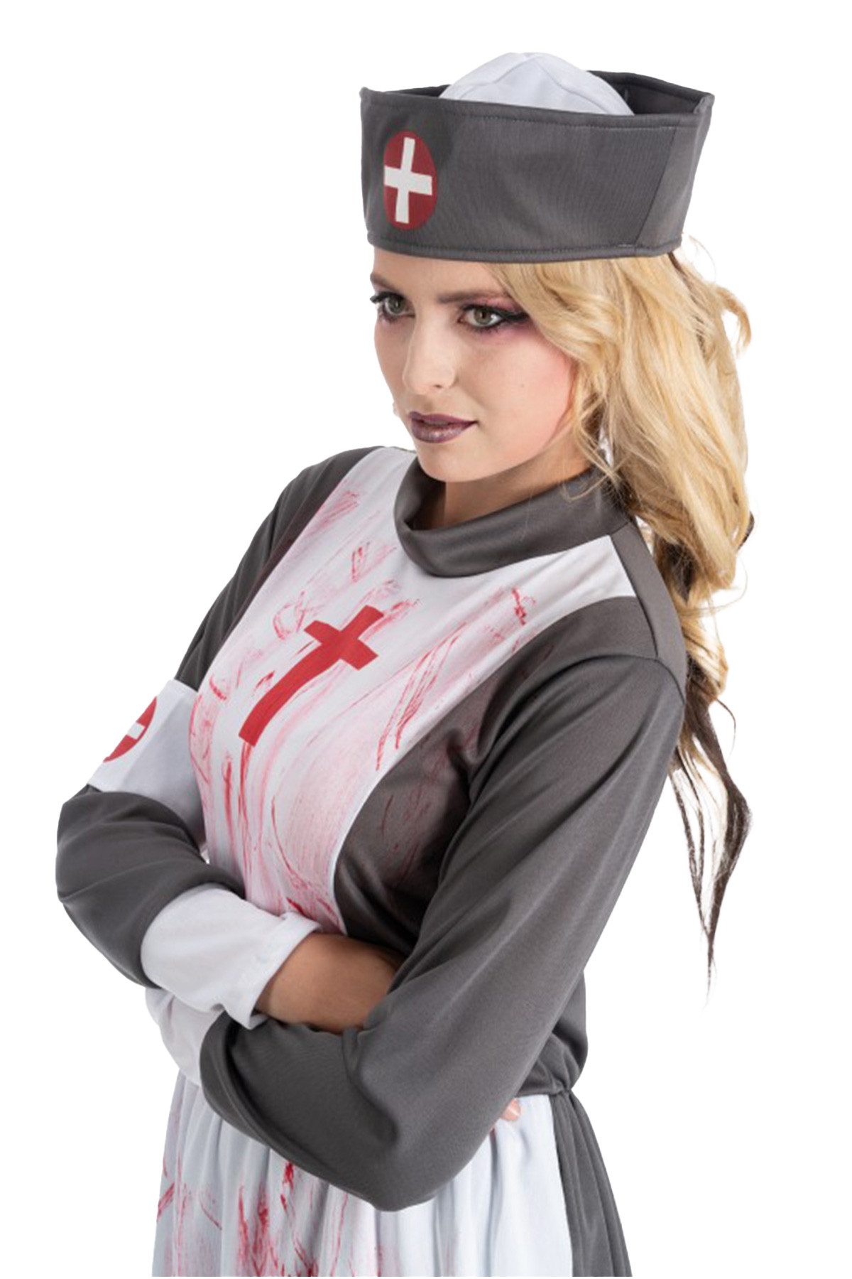 CHAKS Hexen-Kostüm Zombie Krankenschwester Damen Kostüm 'Bloody Nurse