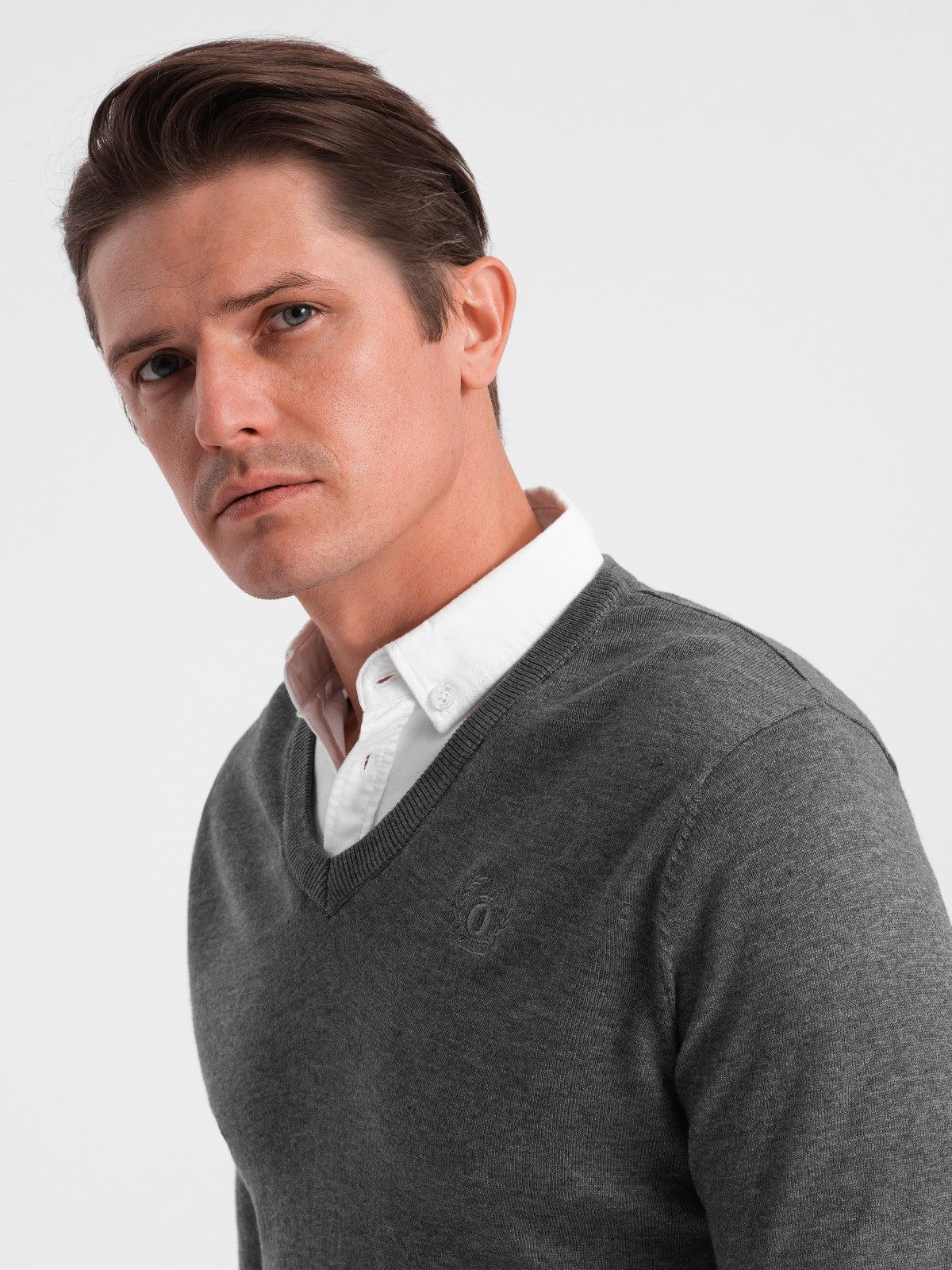OMBRE V-Ausschnitt-Pullover Herrenpullover mit V-Ausschnitt und günstig online kaufen