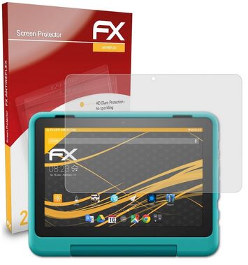 atFoliX Schutzfolie für Amazon Fire HD 8 Kids Pro Model 2022, (2 Folien), Entspiegelnd und stoßdämpfend