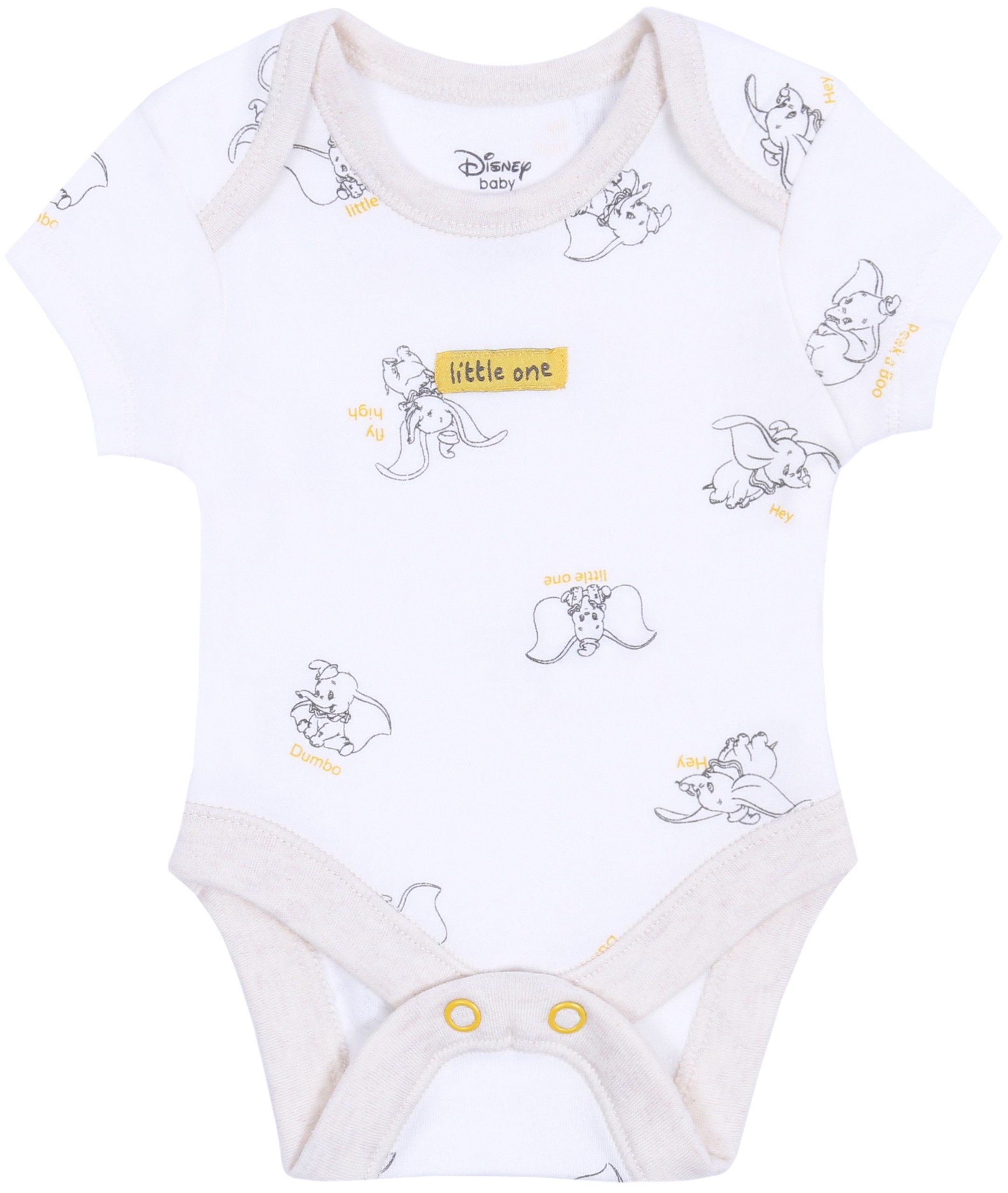 Sarcia.eu Body 2x beigefarbenes Babyanzug Body Dumbo Disney 3-6 Monate