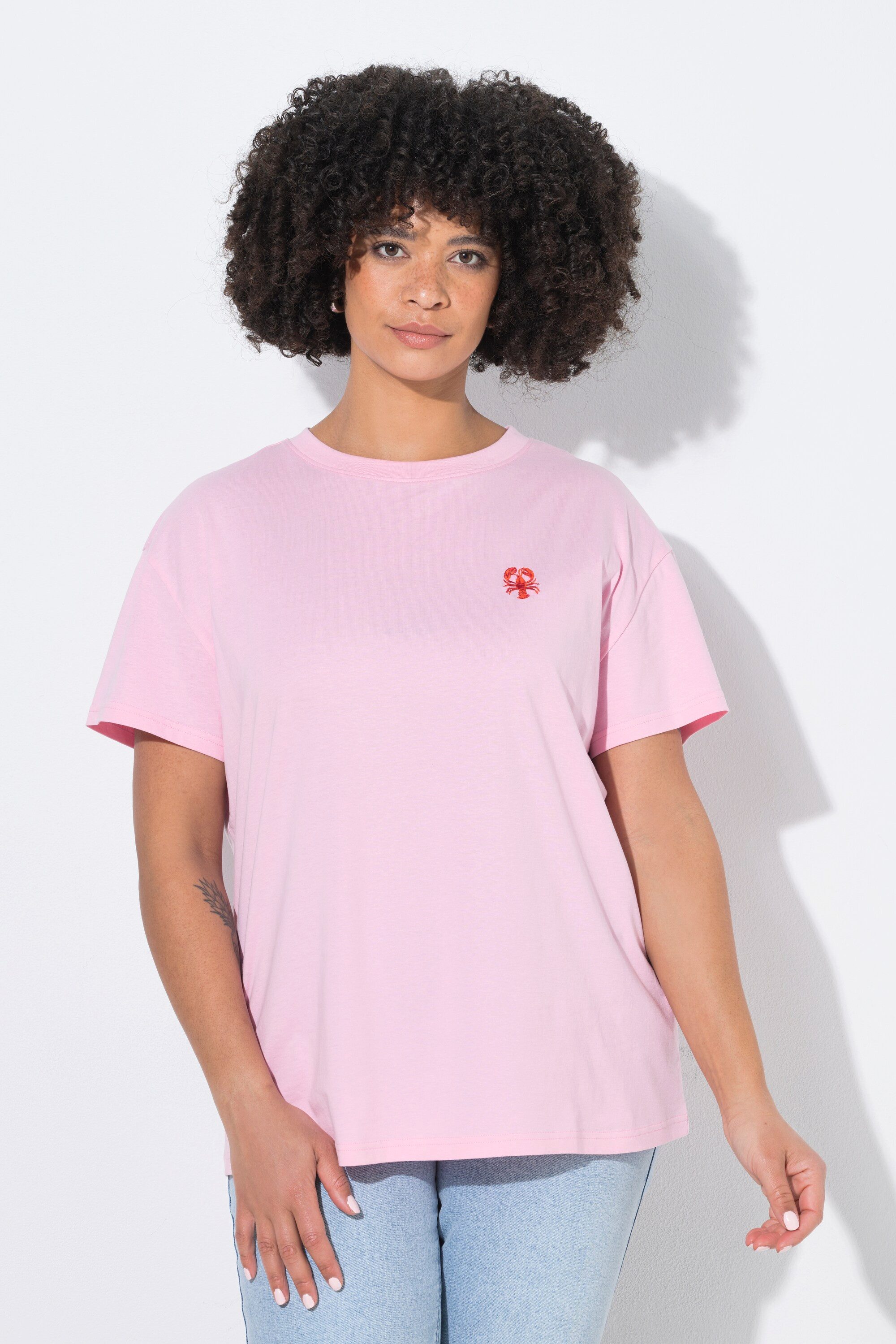 T-Shirt T-Shirt Boxy Fit Hummer Rückendruck Halbarm