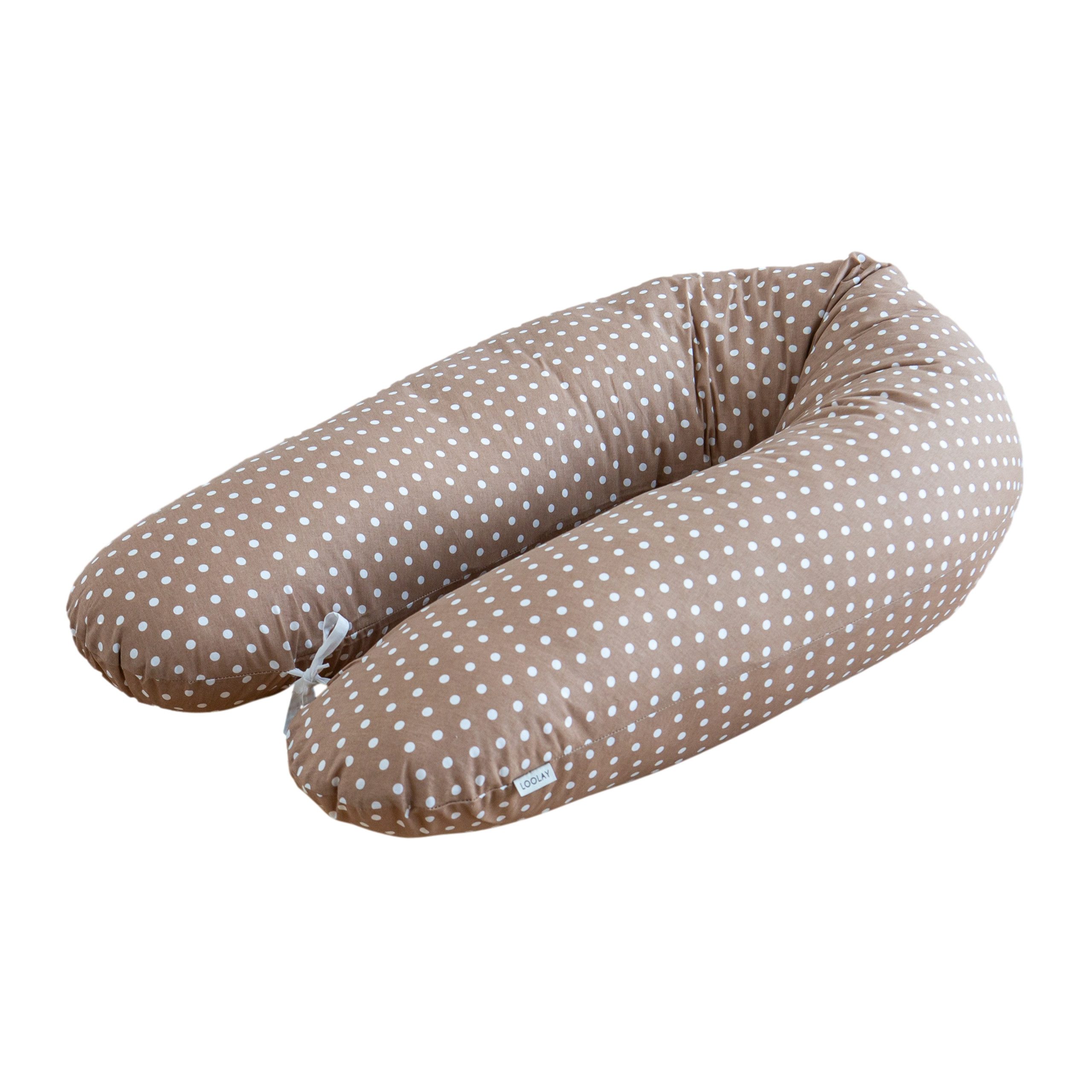 Loolay Stillkissen Baumwolle M/L o L/XL Schwangerschaftskissen Seitenschläferkissen Bezug, WEICH Füllung + 100% BIO-Baumwolle Kissenbezug, 170 oder 190 cm Stillkissen + Bezug abnehmbar mit Reißverschluss!, LOOLAY® - 100% Europäische Stoffe und Kleinserien-Nähen!