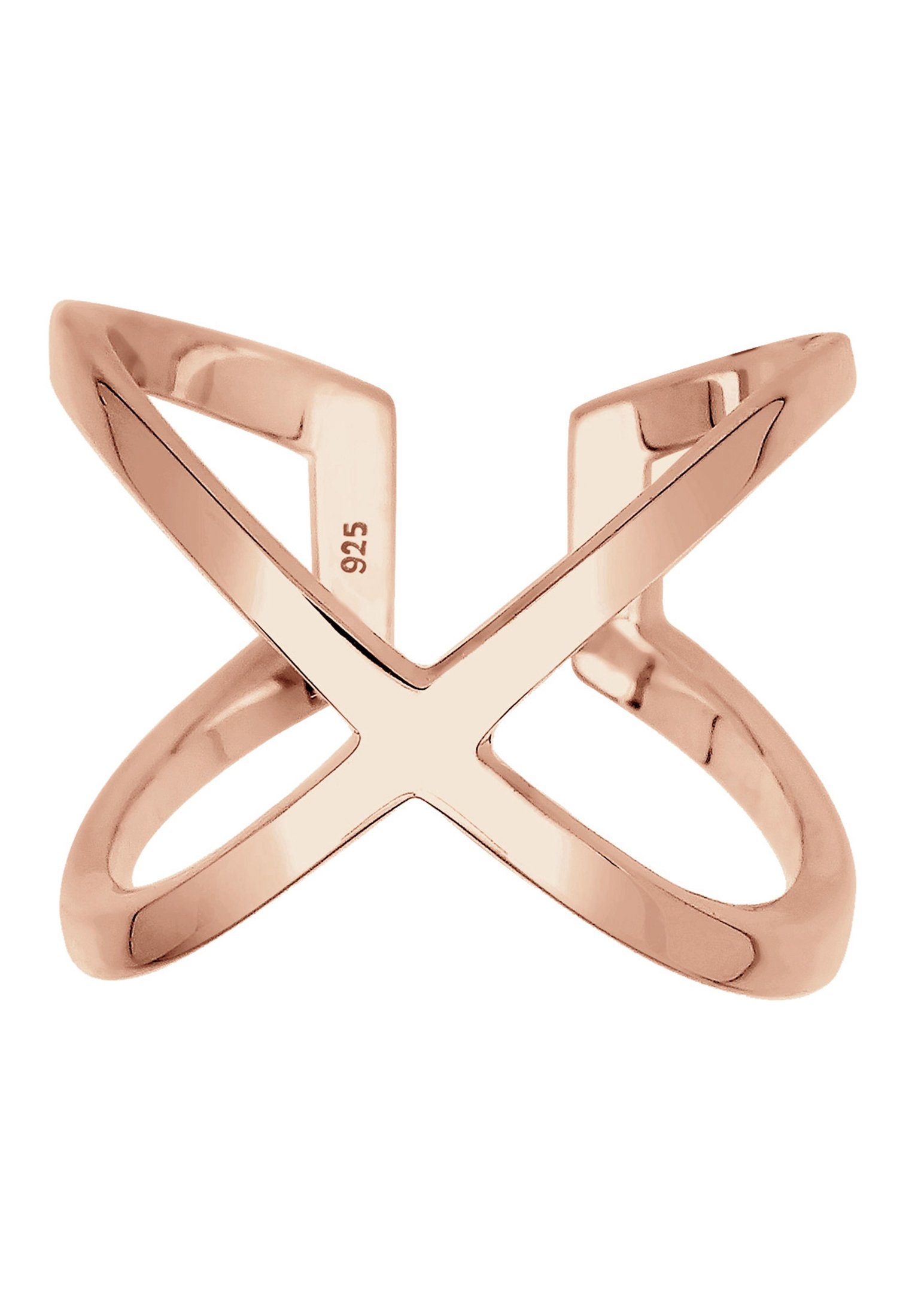 Elli Fingerring Kreuz verstellbar 925 Sterling Silber, Kreuz