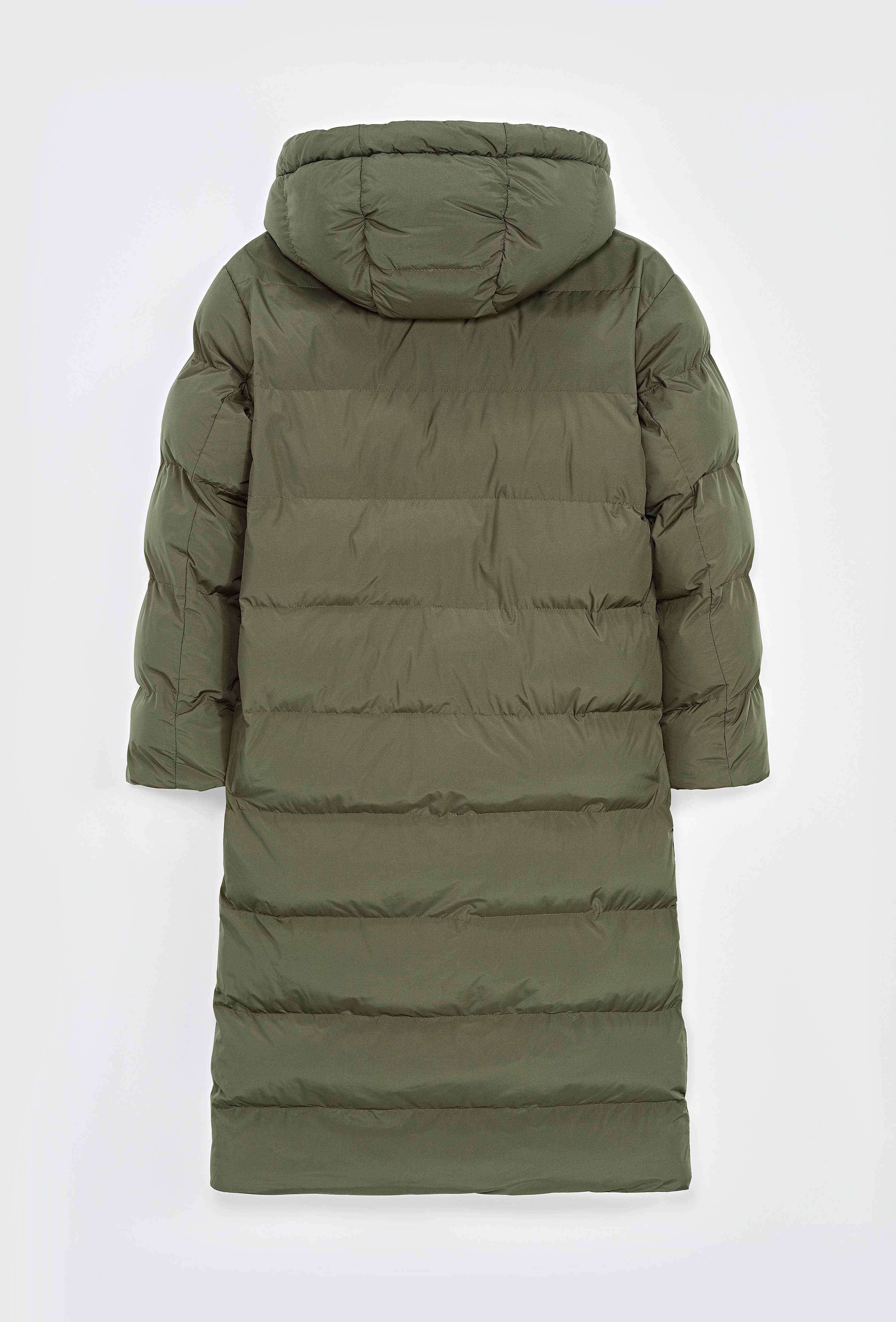 Copperose Winterjacke Wende-Wintermantel Oversized langer Stepp- und Teddyfell-Mantel 7591 mit Kapuze – Bild 4 von 5