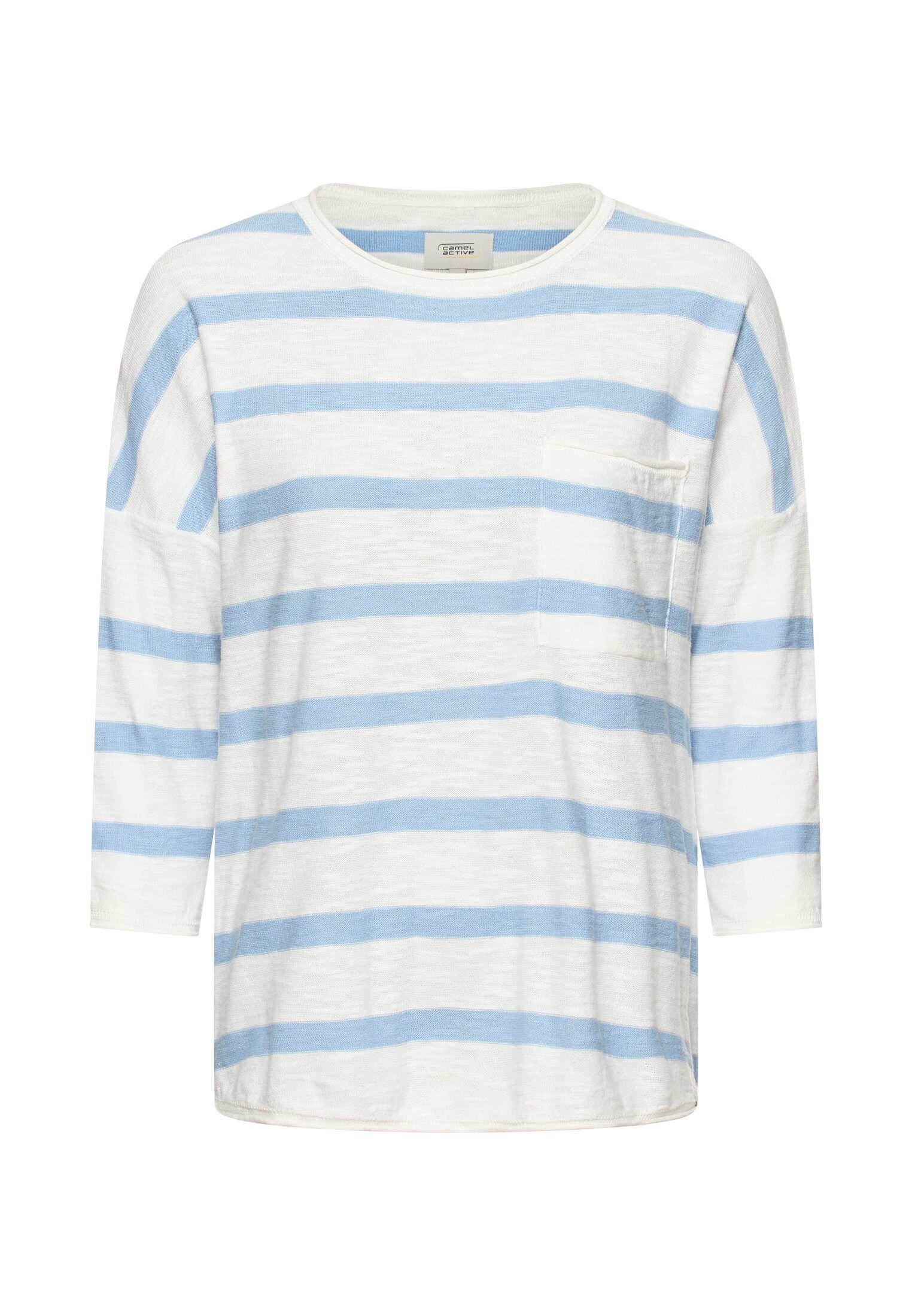 Longsleeve mit Brusttasche Dreiviertelarm