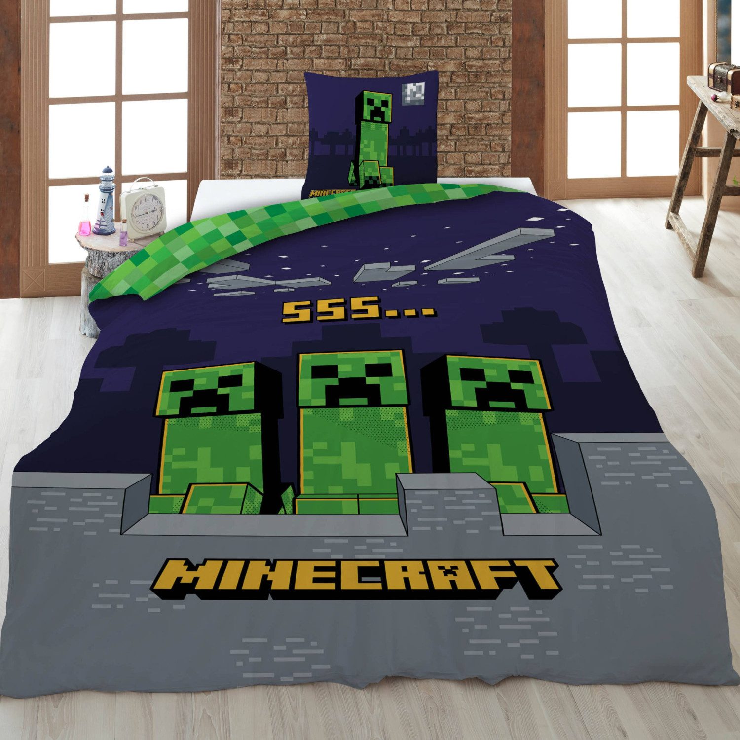 AY!Max Kinderbettwäsche Minecraft Wende Bettwäsche Set 2 tlg. 135 x 200 cm günstig online kaufen