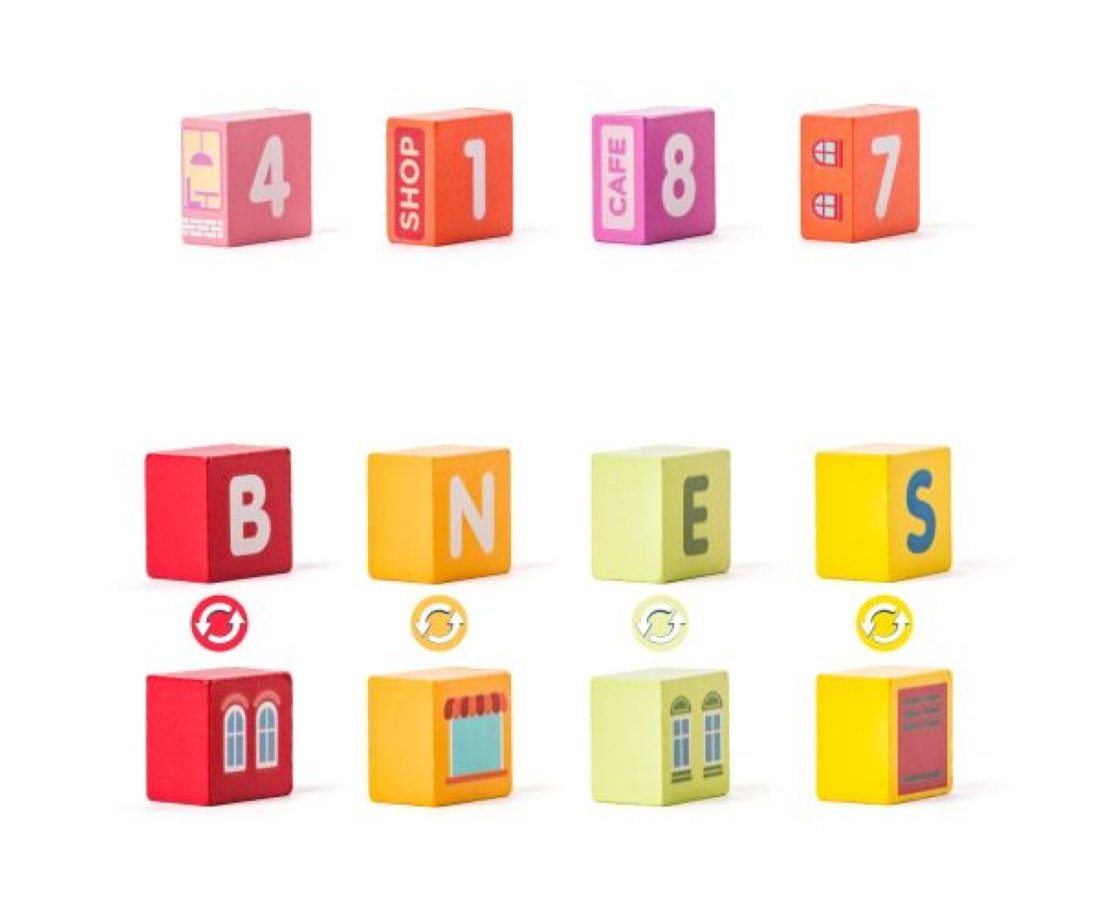 Woodyland Holzbausteine in diversen Formen / Farben + Puzzlespielmatte. 115 tlg Spielbausteine, Großes buntes Holzspielset für viel Kreativität und langen Spielspaß