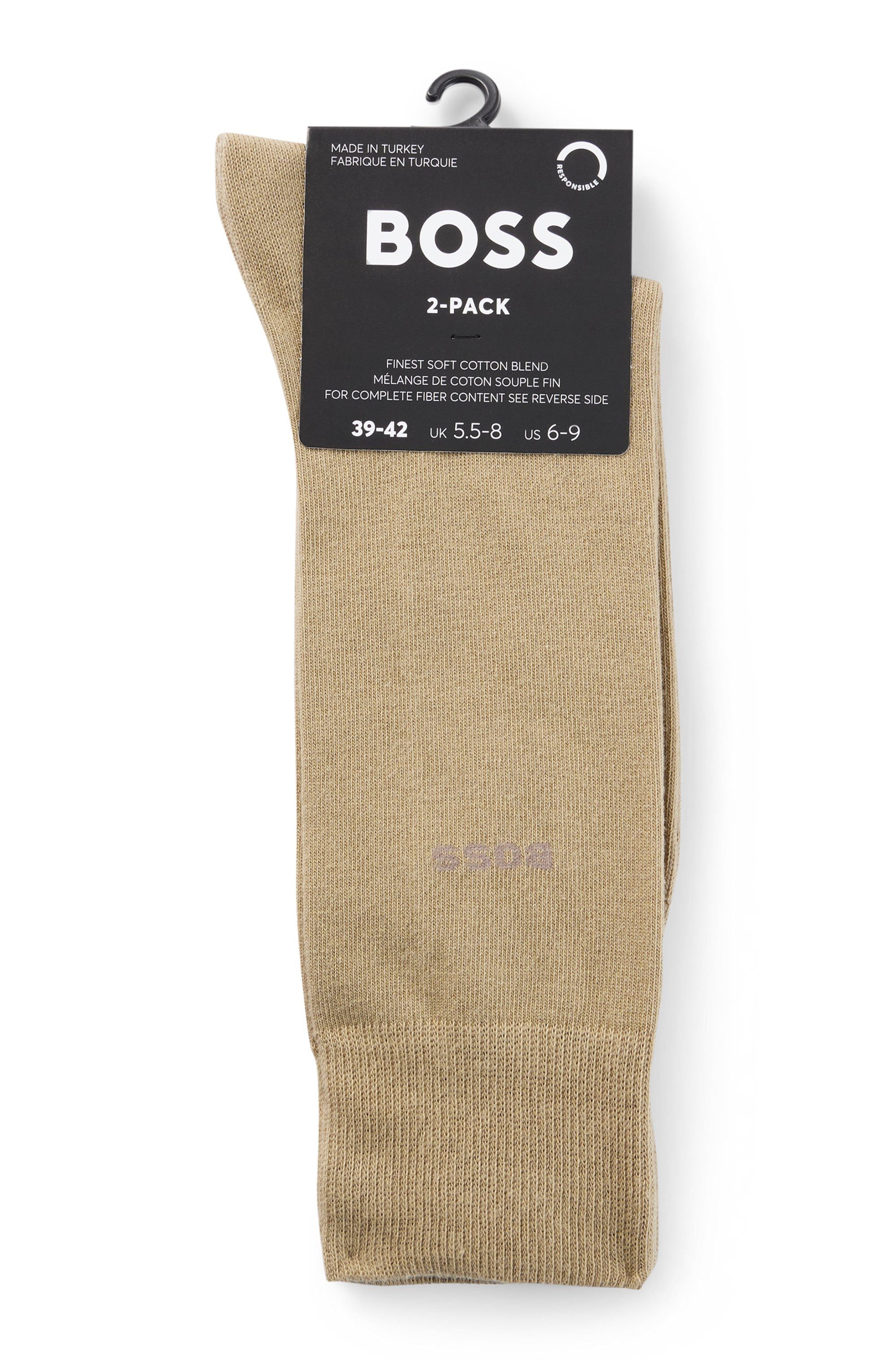 BOSS Businesssocken 2P RS Uni CC (Packung, 2-Paar, 2er) mit Markenlogo