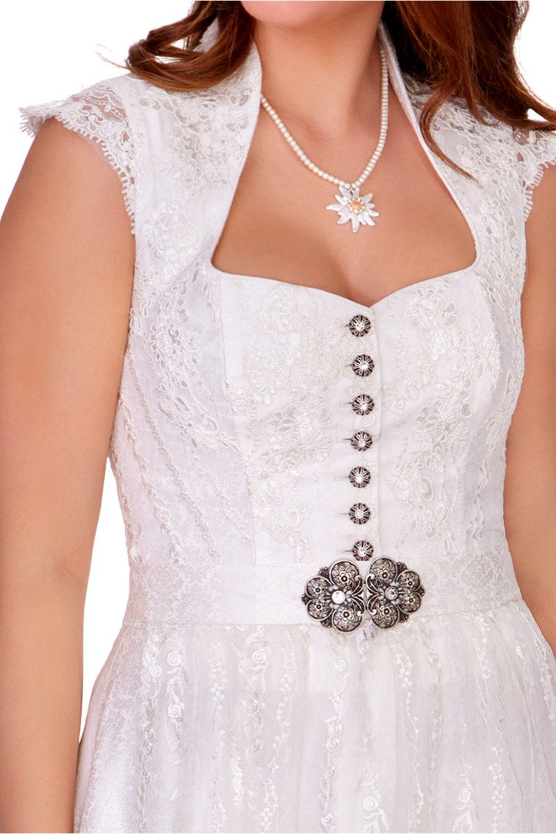 Alpenwahnsinn Dirndl Dirndl lang 2tlg. - TINDRA - offweiß günstig online kaufen