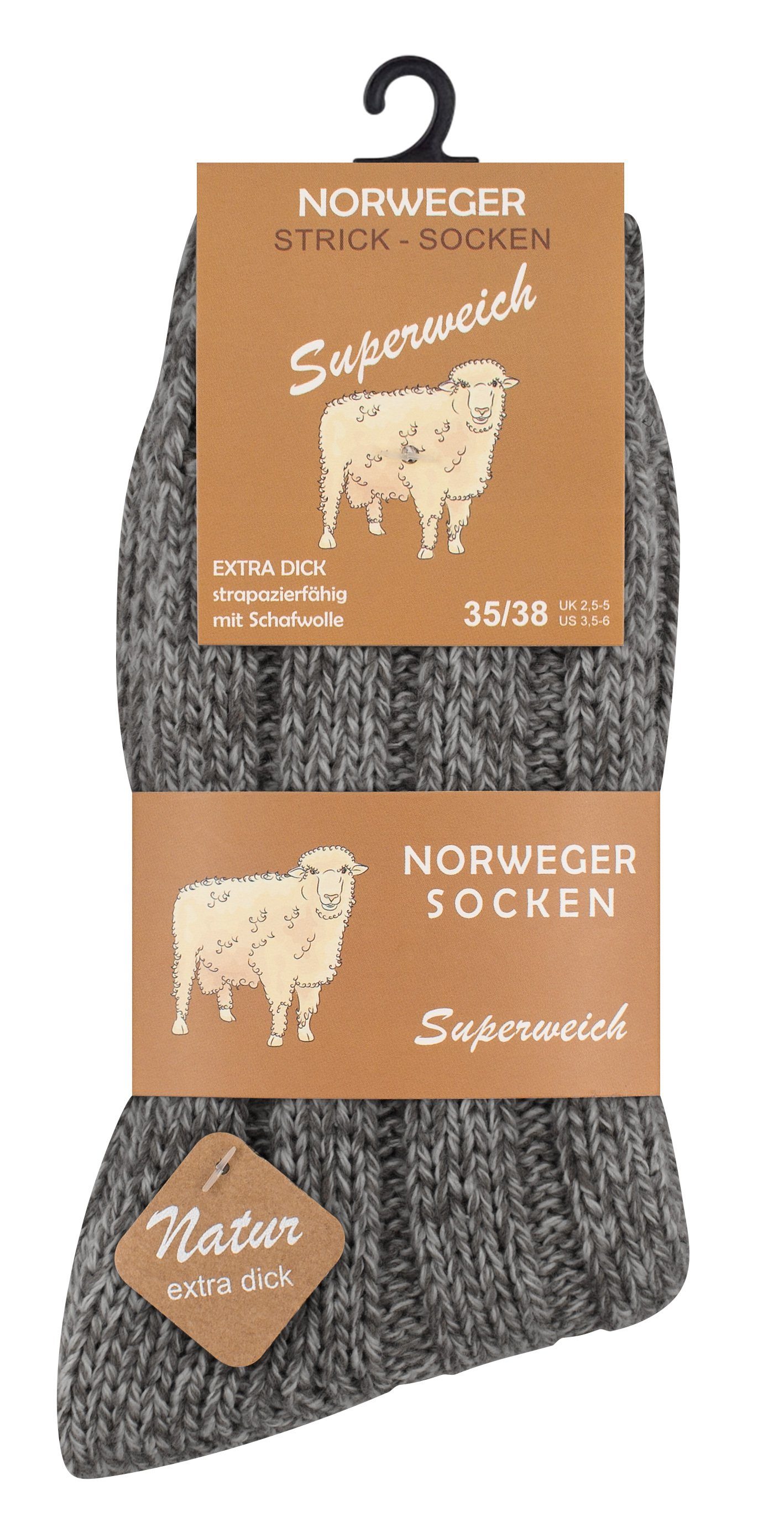 Cotton Prime® Socken (2-Paar) mit Wollanteil