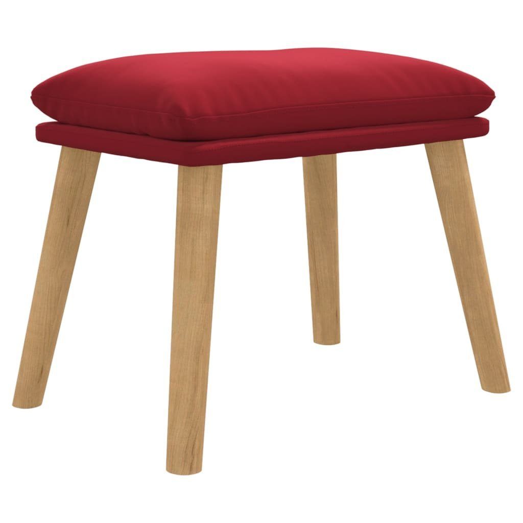 vidaXL Polsterhocker Fußhocker Weinrot 45x29,5x35 cm Samt (1 St)