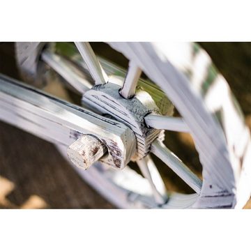 HTI-Living Gartenfigur Holzschubkarre Weiß Rustikal Sommerset, (Stück, 1 St., 1 Dekoschubkarre ohne Dekoration), Dekoschubkarre Planzschubkarre