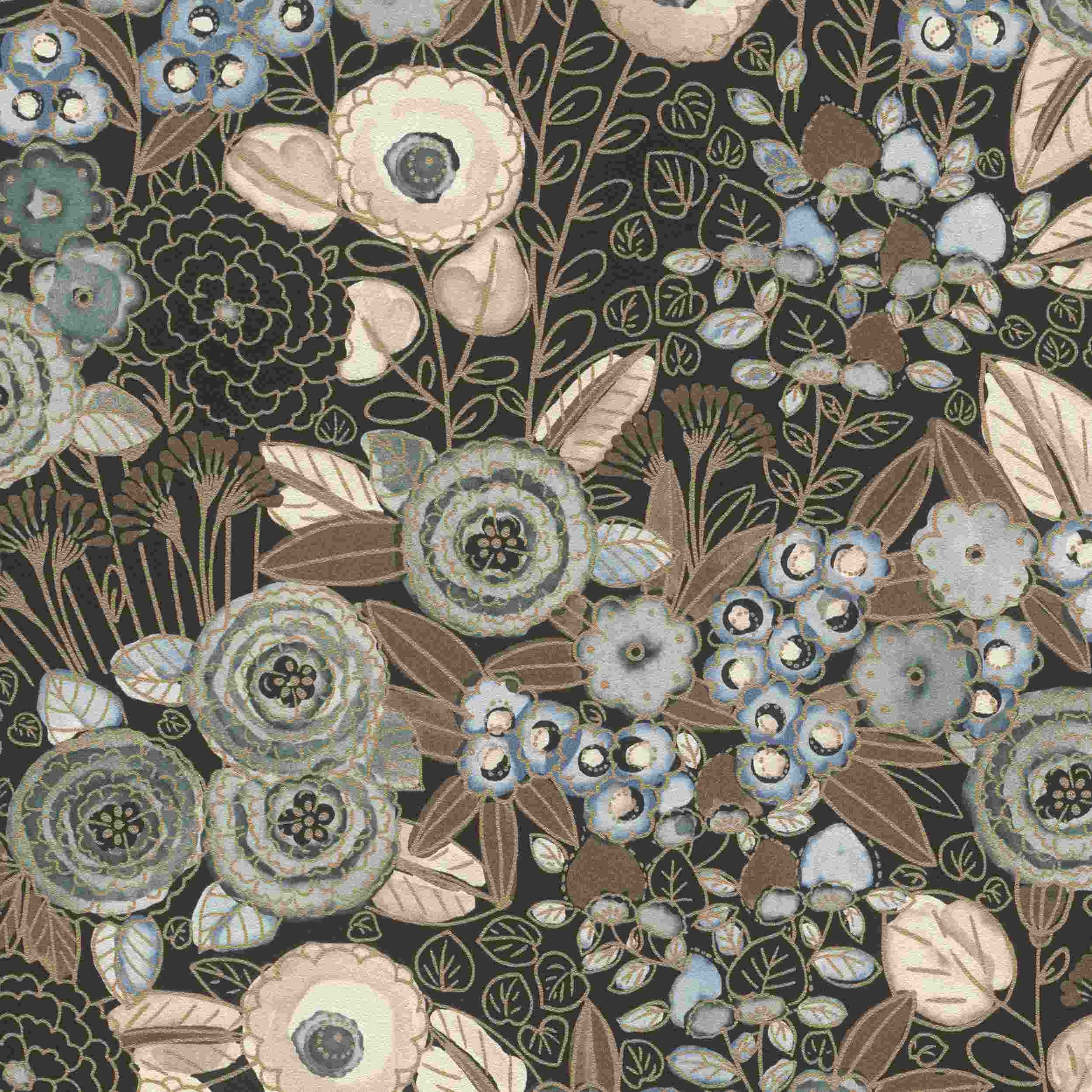 Vliestapete 868913 Tapete Blumen Floral 53 x 1005 cm Rasch Symphony