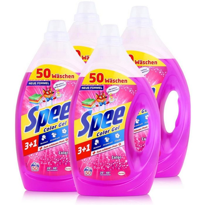 Spee Spee Aktiv Gel Color Waschmittel 2 5L - Für saubere Wäsche (4er Pack) Colorwaschmittel