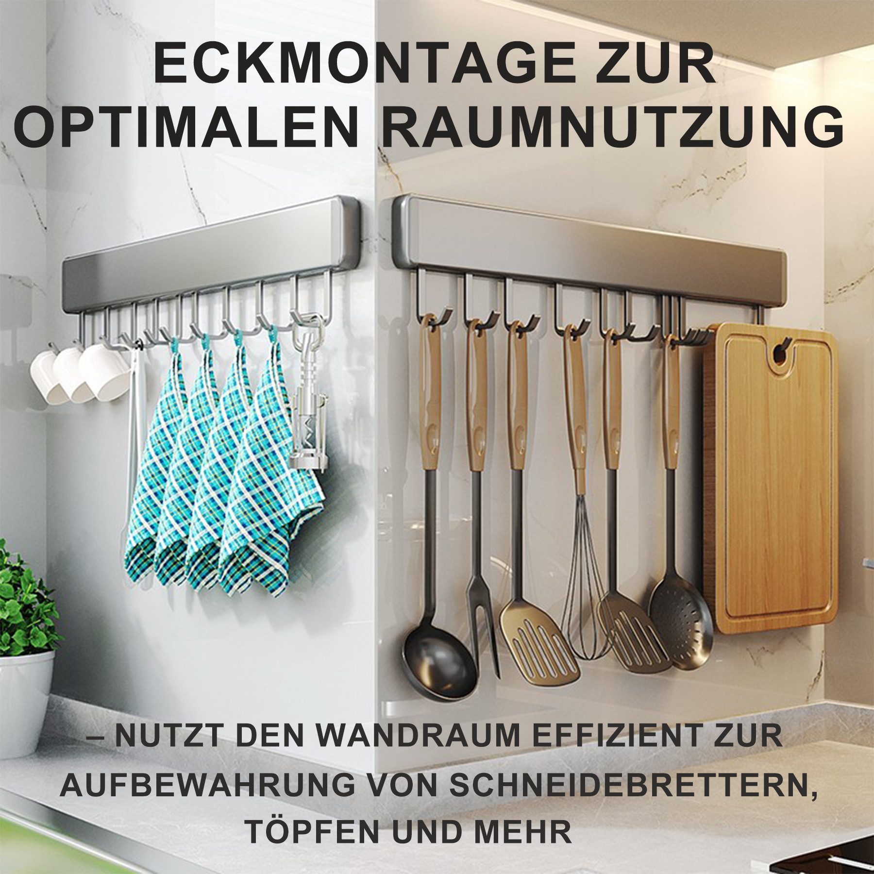 Mutig Hakenleiste Hakenleiste 30/40/50cm, Küche Hängeleiste, günstig online kaufen